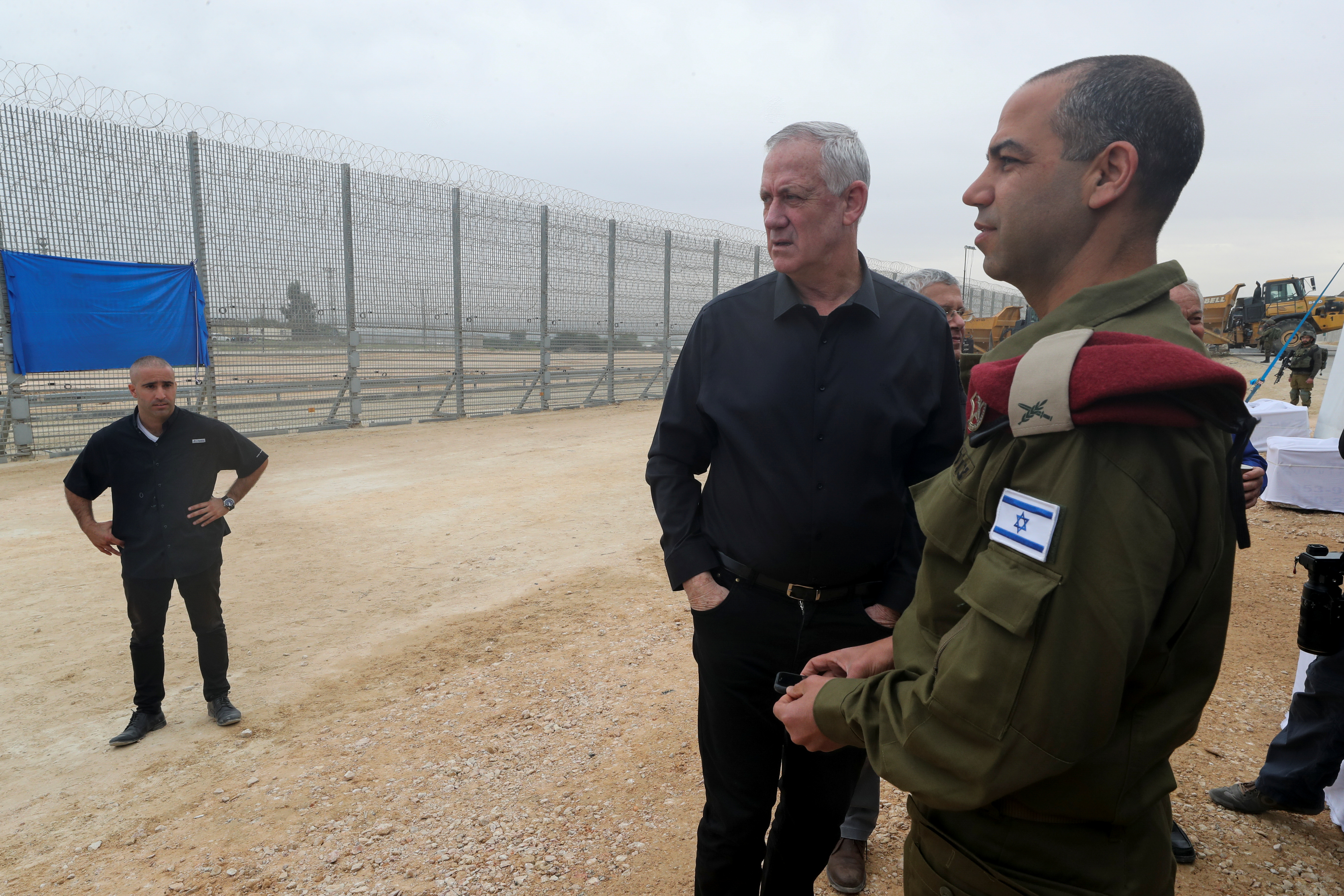 Israel reveals underground barrier along the Gaza Strip border