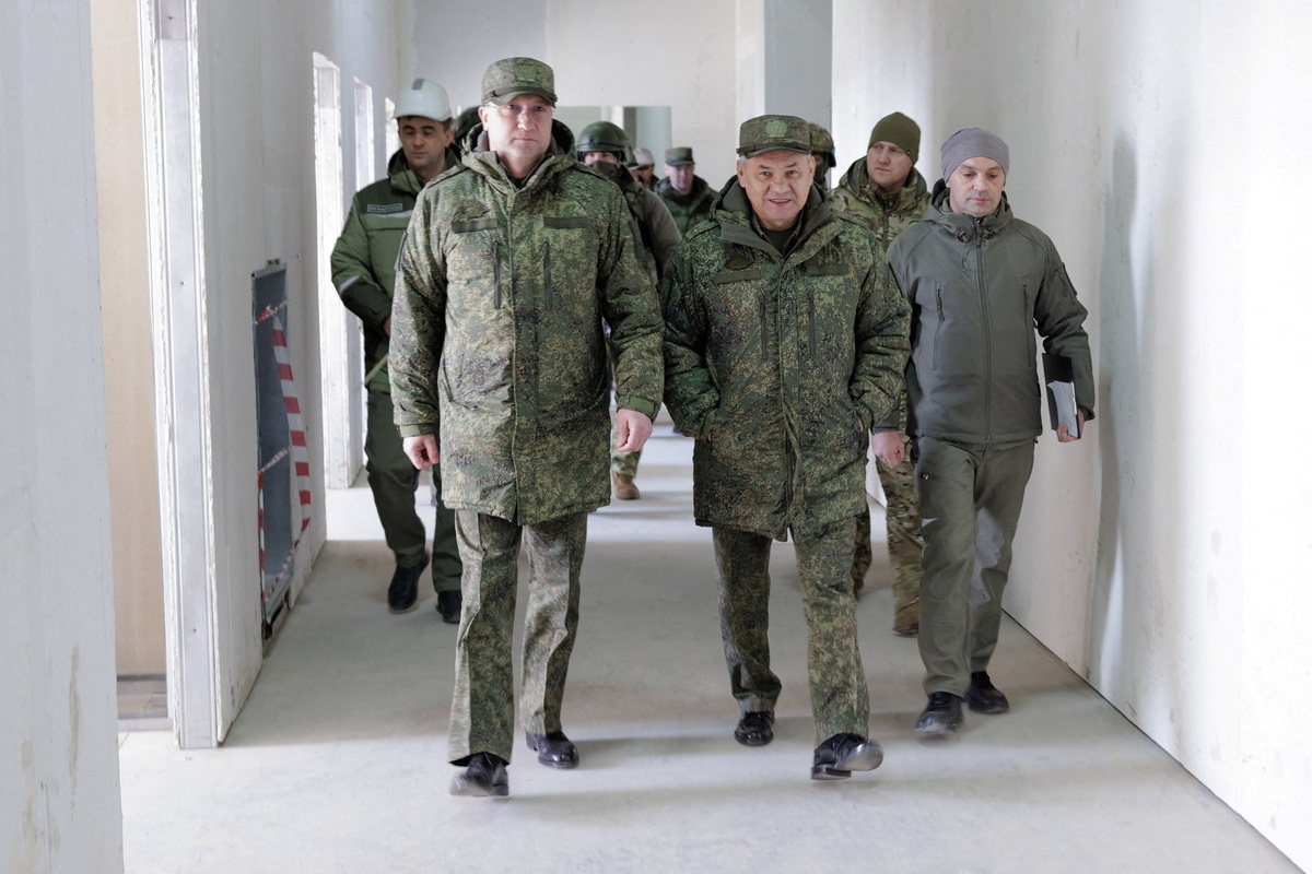 Russia's Defence Minister Sergei Shoigu visits Mariupol