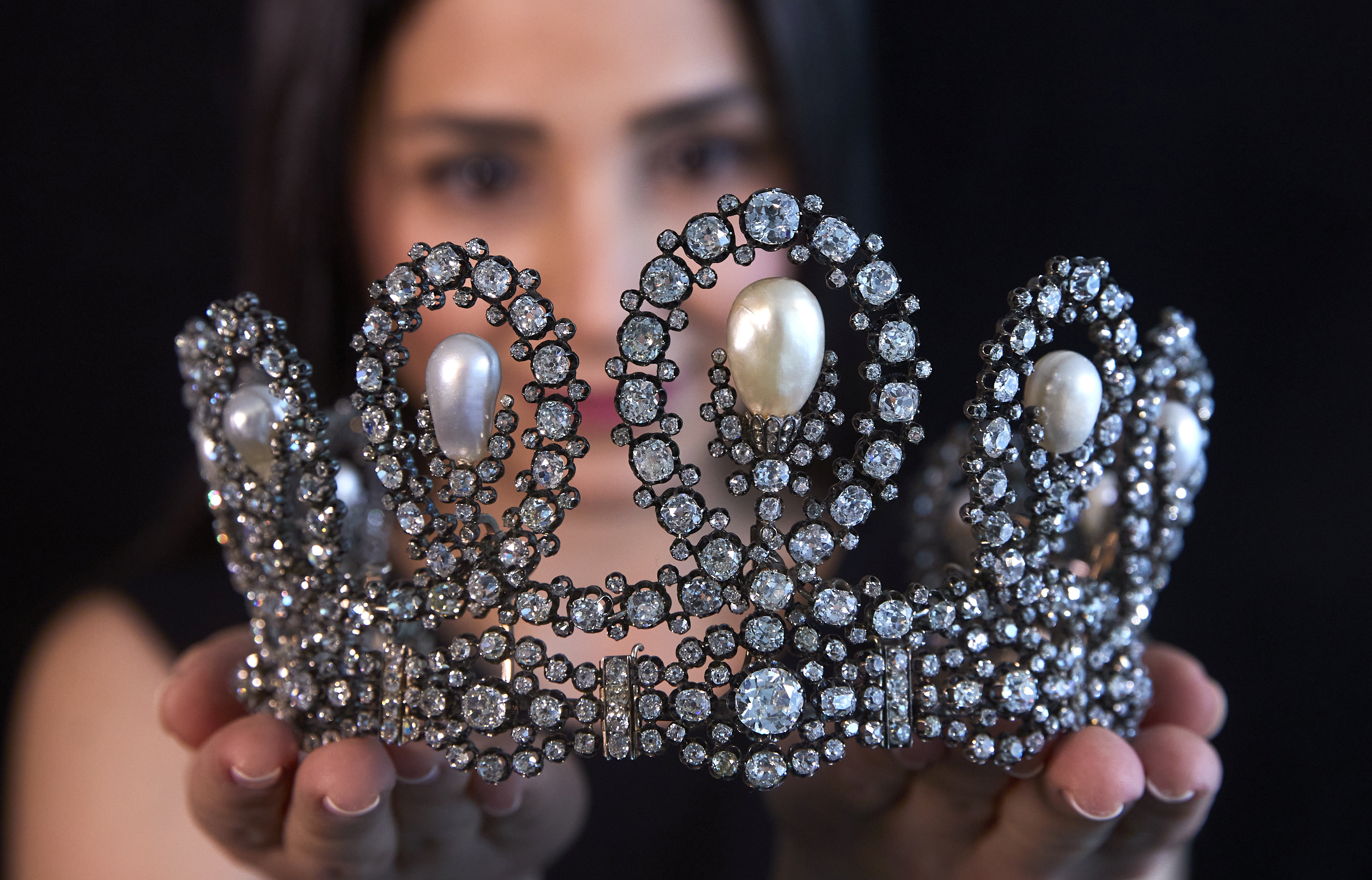 Preview of jewels before Sotheby's auction in Geneva