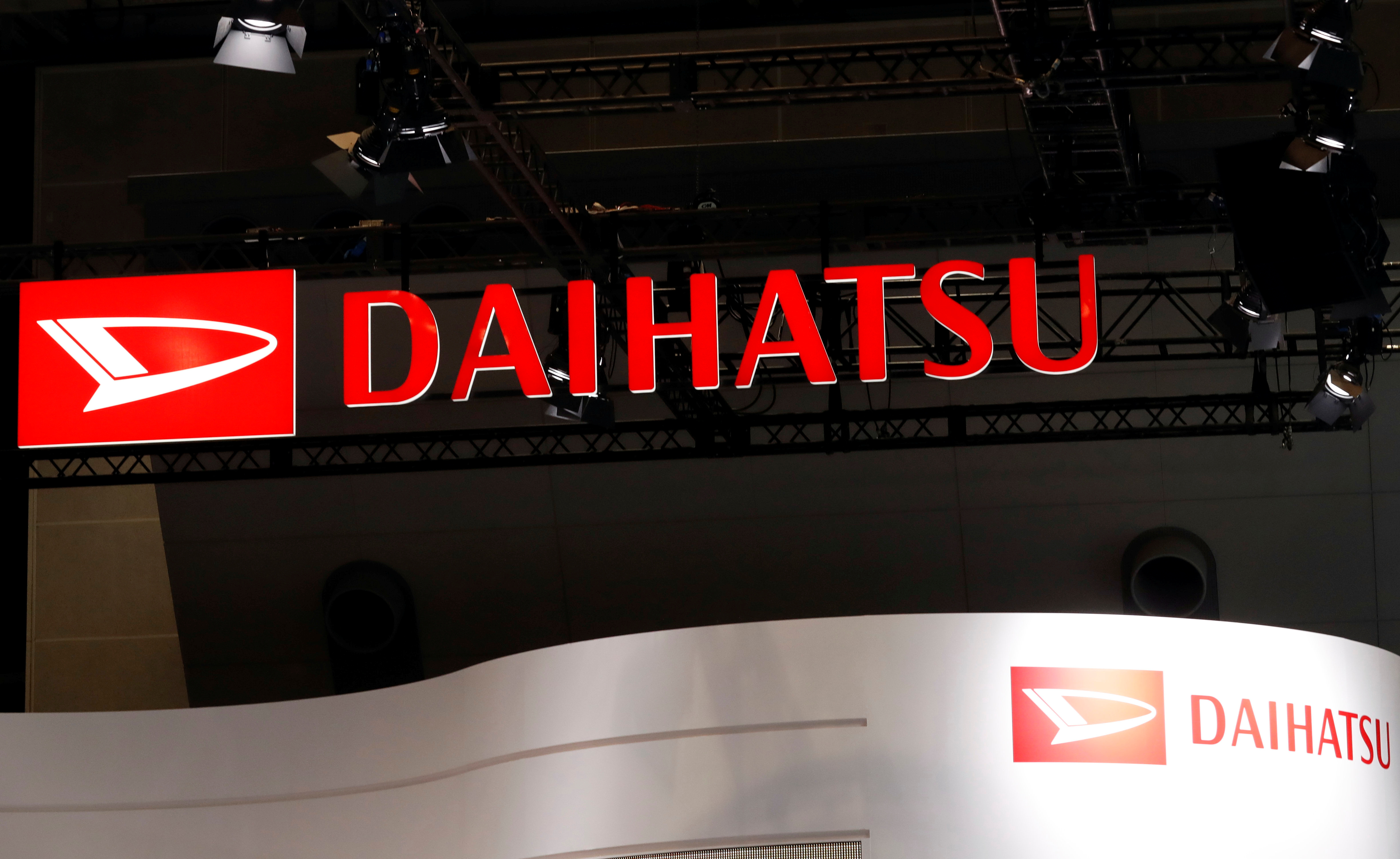 Daihatsu Motors' logos are pictured at the 45th Tokyo Motor Show in Tokyo