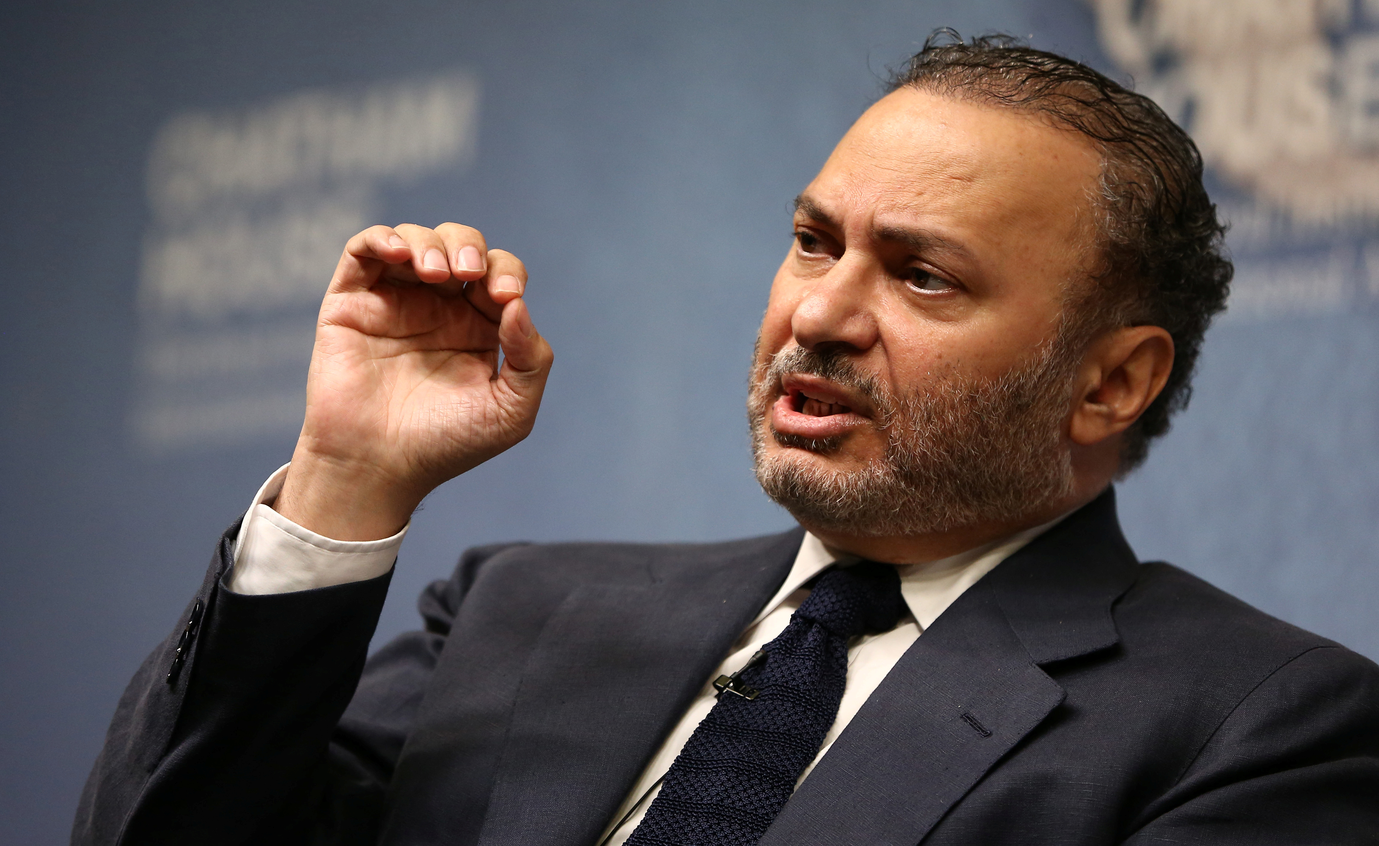 Minister of State for Foreign Affairs for the United Arab Emirates, Anwar Gargash, speaks at an event at Chatham House in London