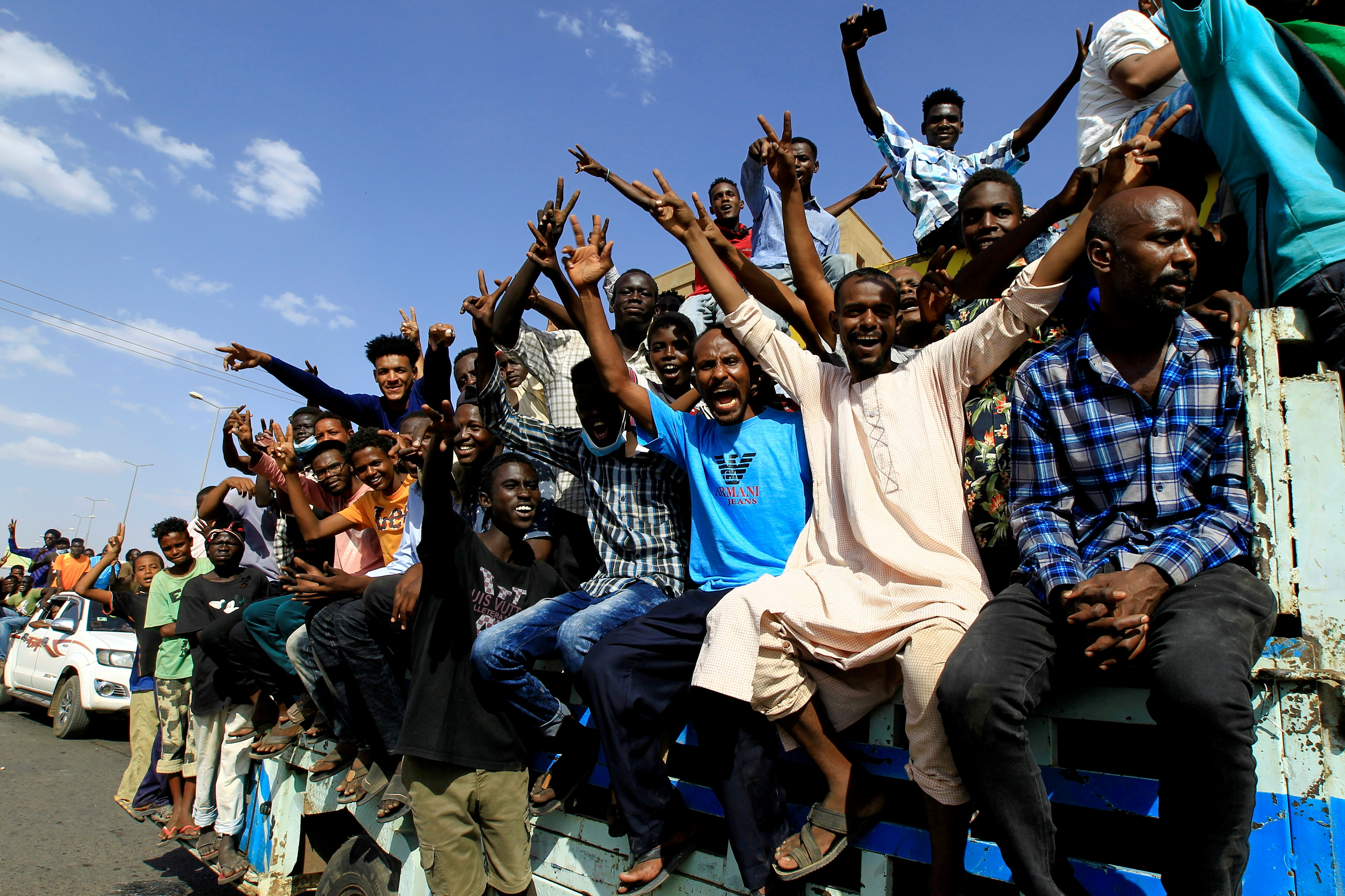 Sudanese protest the recent military seizure of power