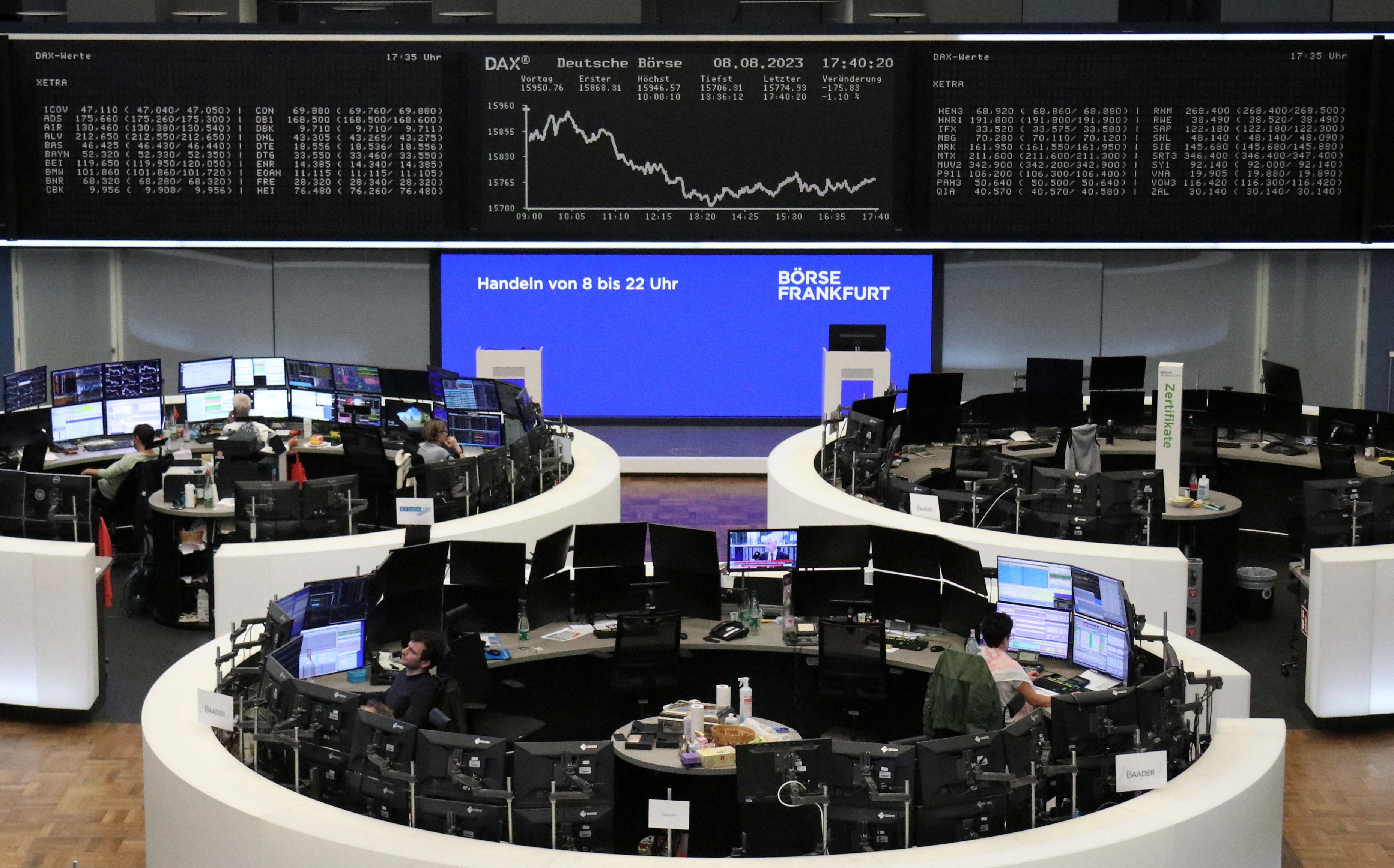 German share price index DAX graph is pictured at the stock exchange in Frankfurt