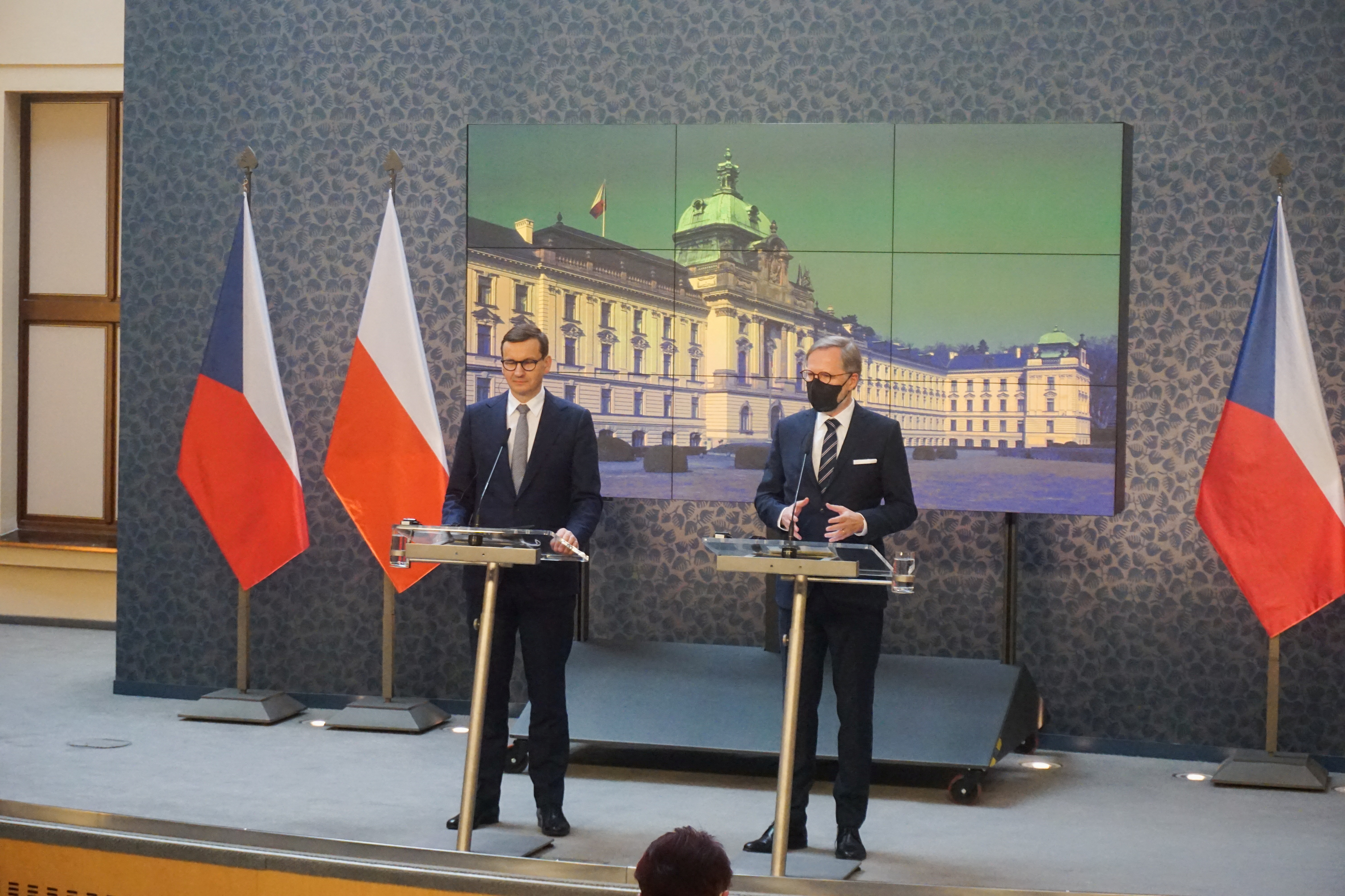 Polish PM Morawiecki meets Czech PM Fiala in Prague