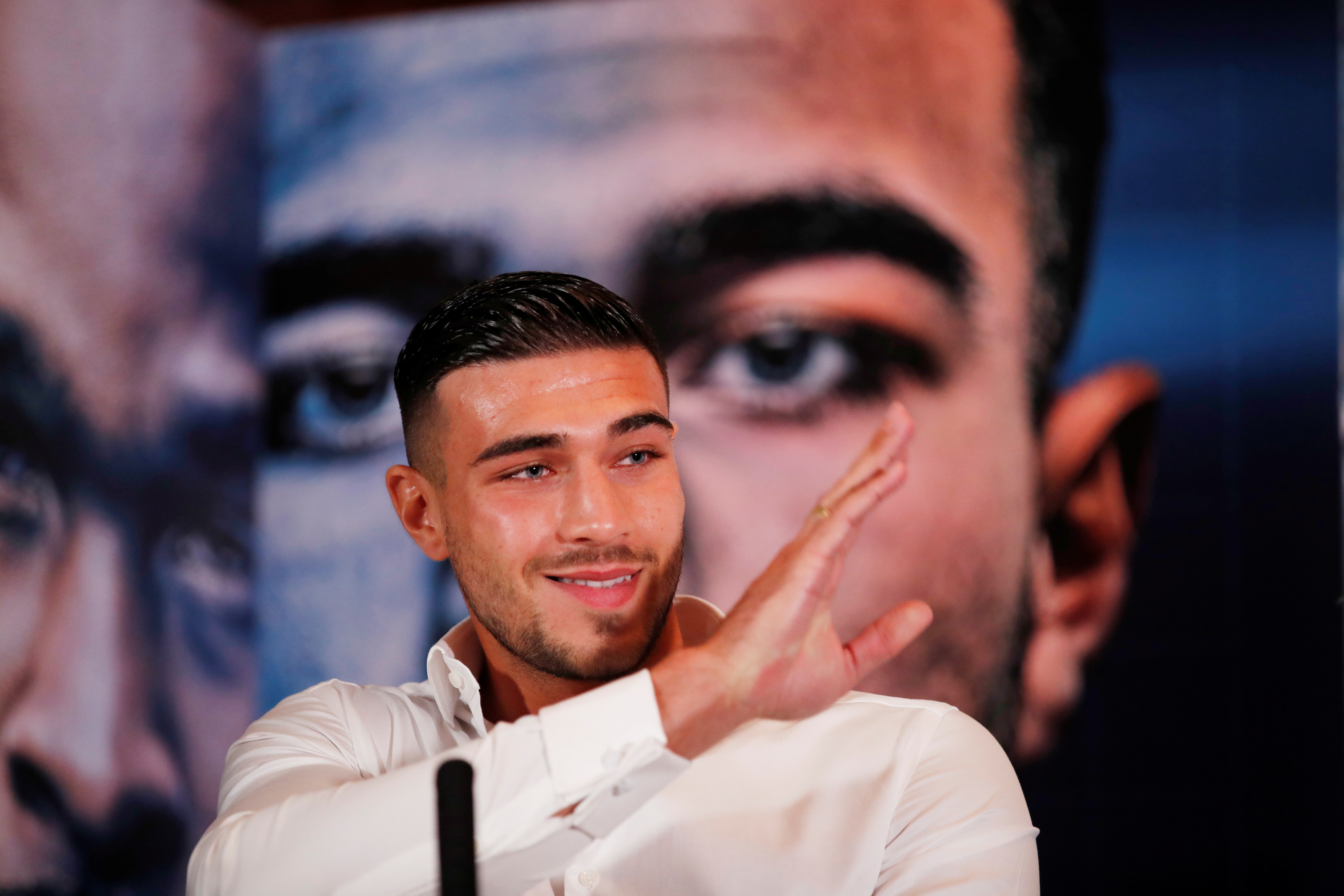 Boxing - Queensberry Promotions Press Conference - The Landmark hotel, London, Britain - August 3, 2021  Tommy Fury during the press conference  Action Images via Reuters/Peter Cziborra