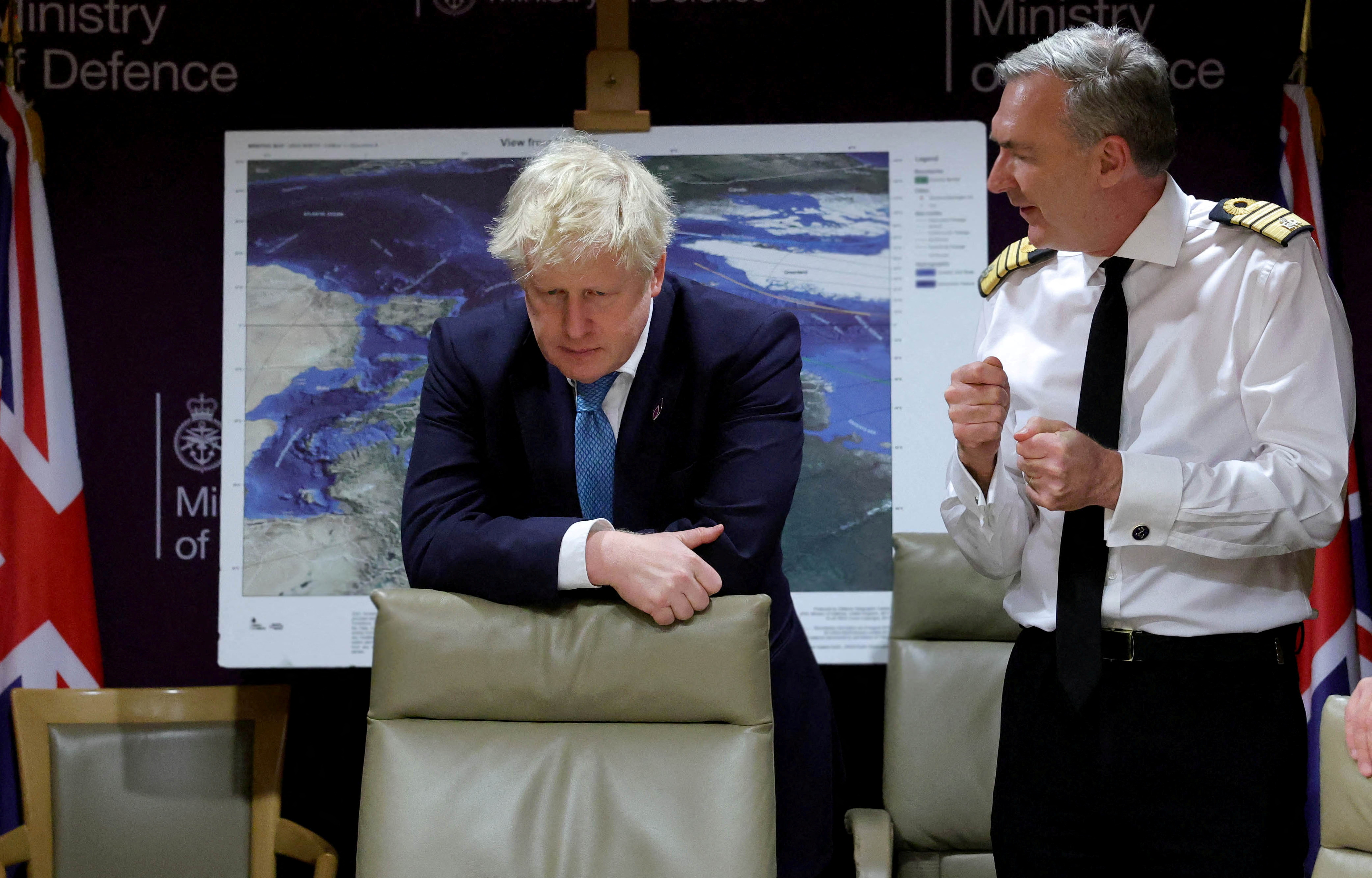 British Prime Minister Boris Johnson is updated on the situation in Ukraine, in London