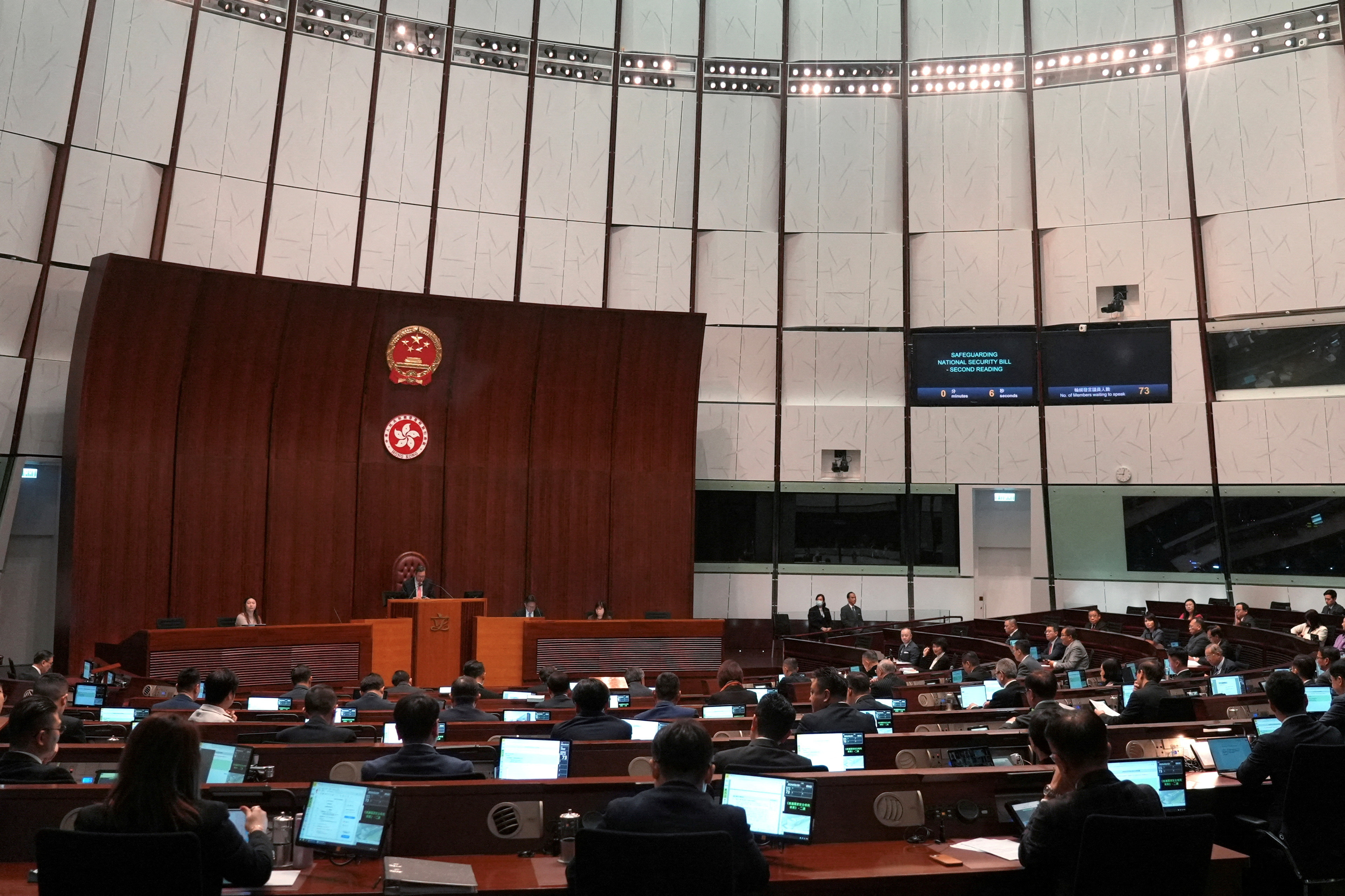 香港議会、国家安全条例を可決　23日施行