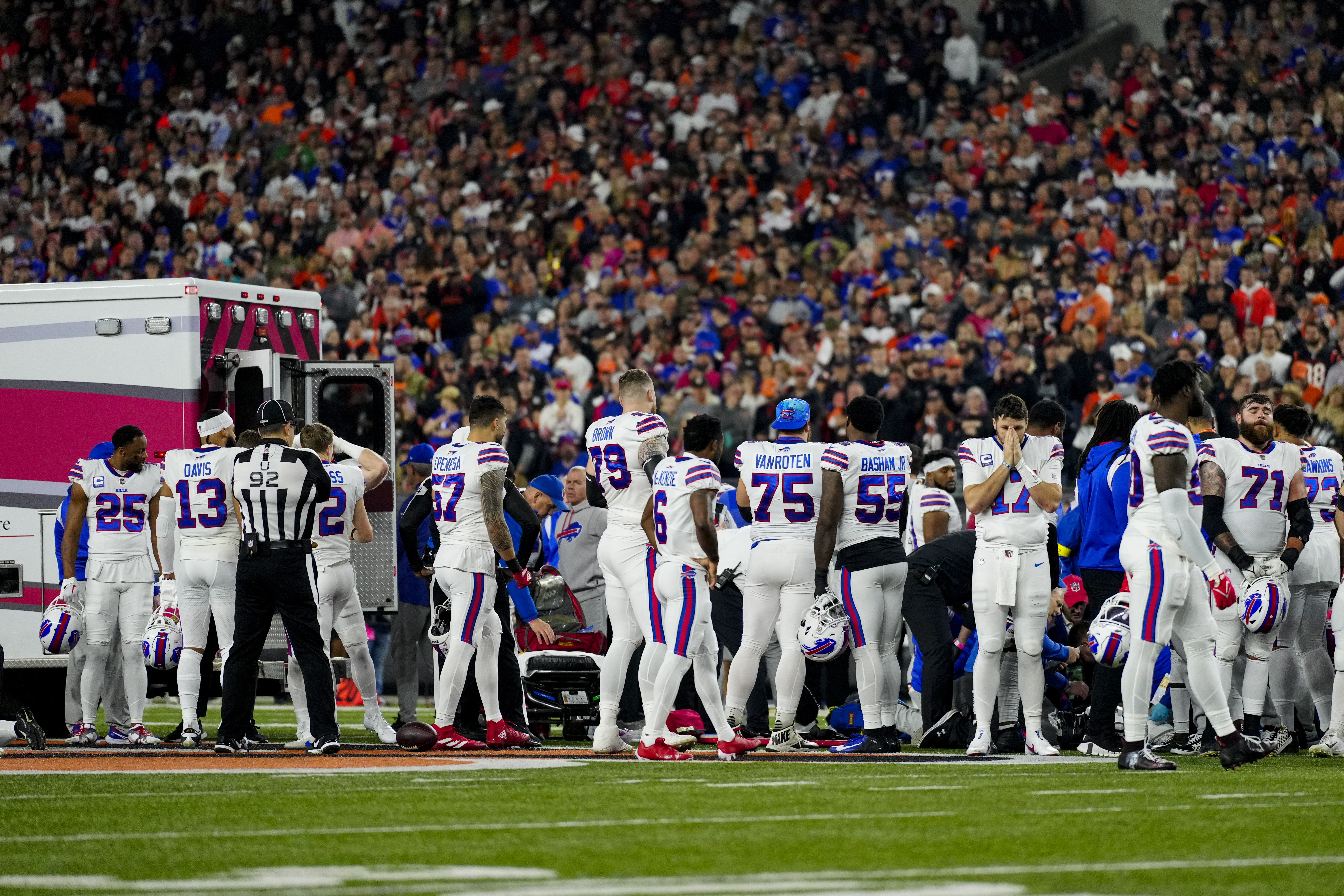 Bills safety Hamlin in critical condition after cardiac arrest, game  postponed | Reuters