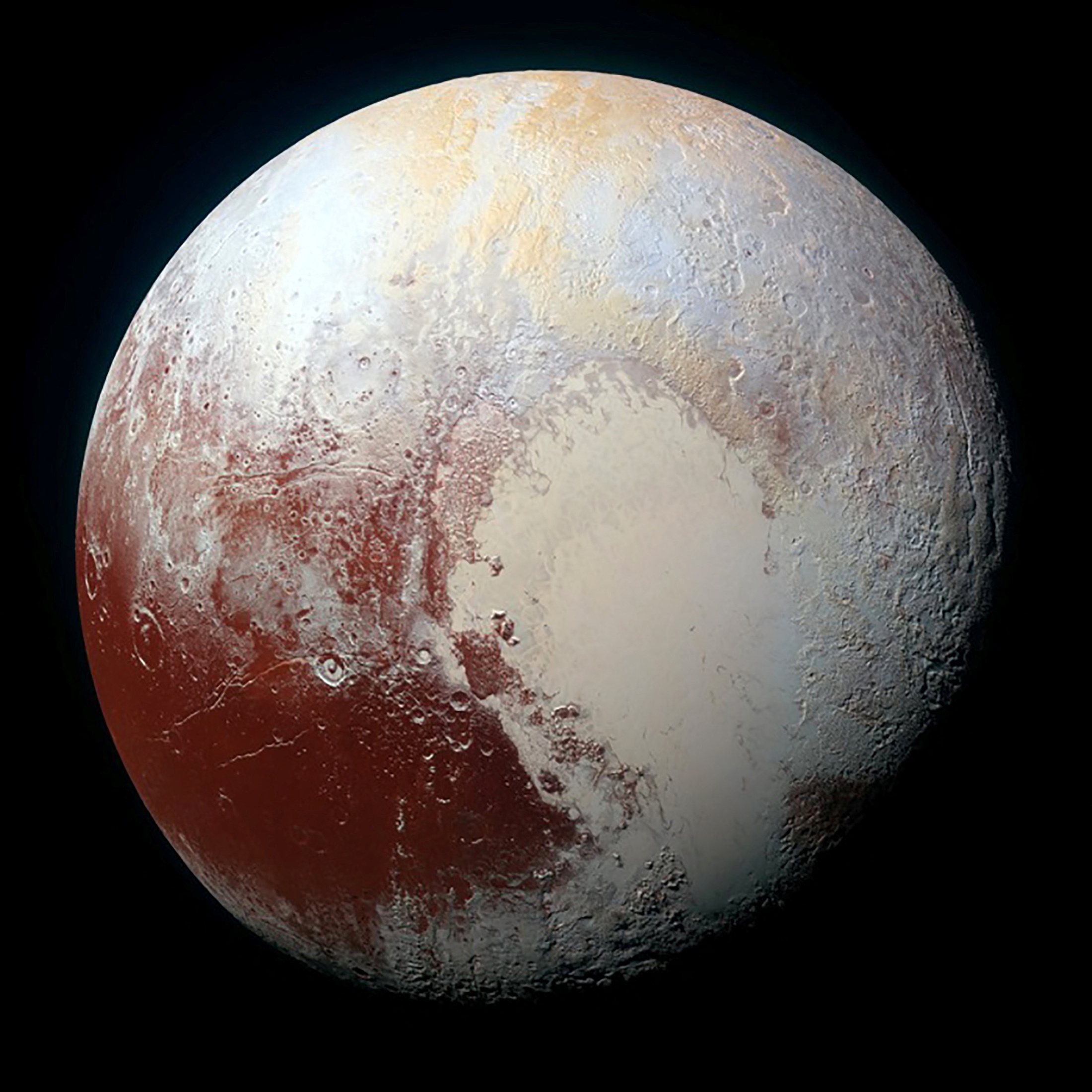 Sputnik Planum on the dwarf planet Pluto is seen in an undated image from NASA's New Horizons spacecraft