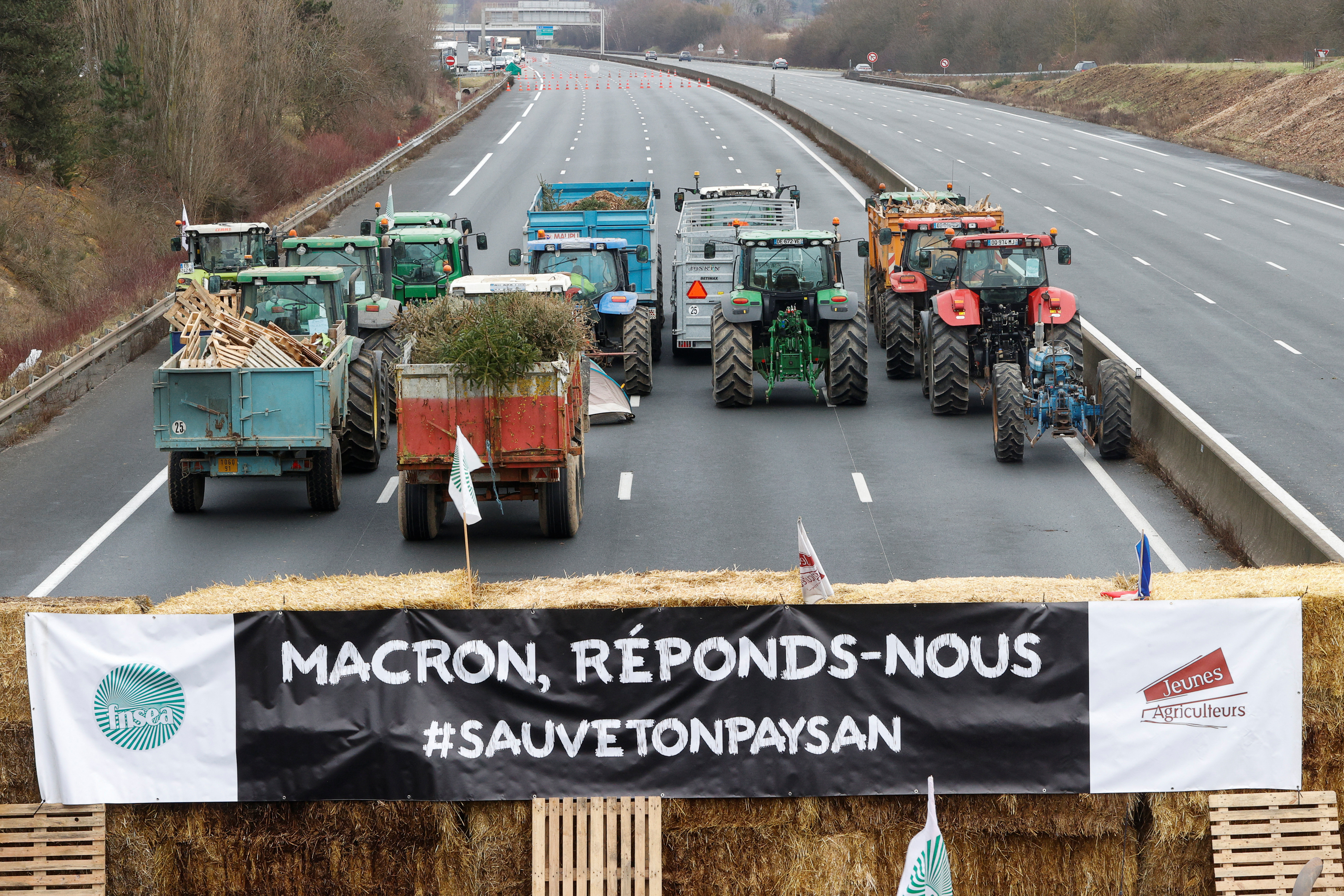 Protestas campesinas a nivel nacional en Francia