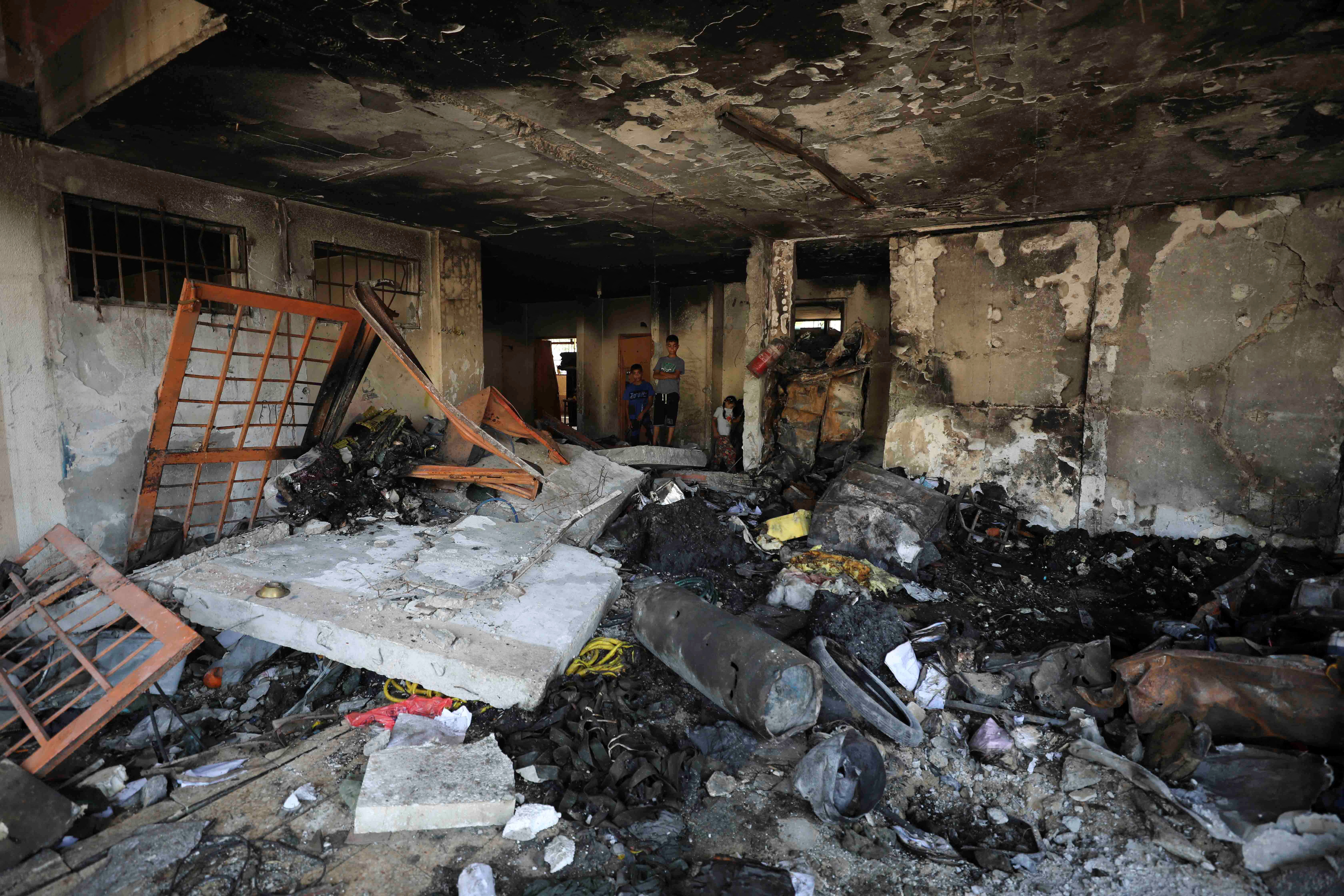 Aftermath of an Israeli strike on a school sheltering displaced people, in Gaza City