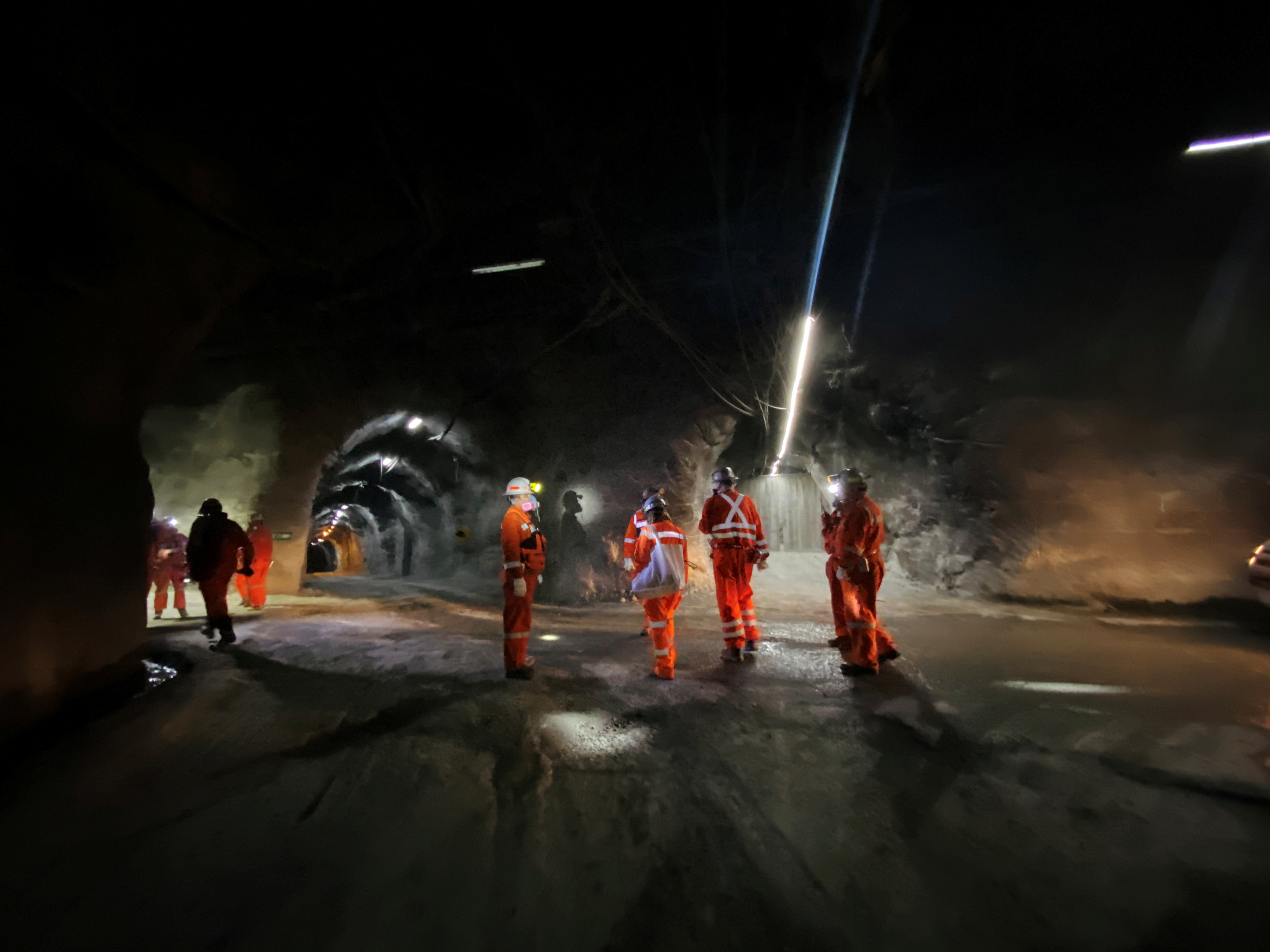 The Codelco El Teniente copper mine, the world's largest underground copper mine is shown near Rancagua