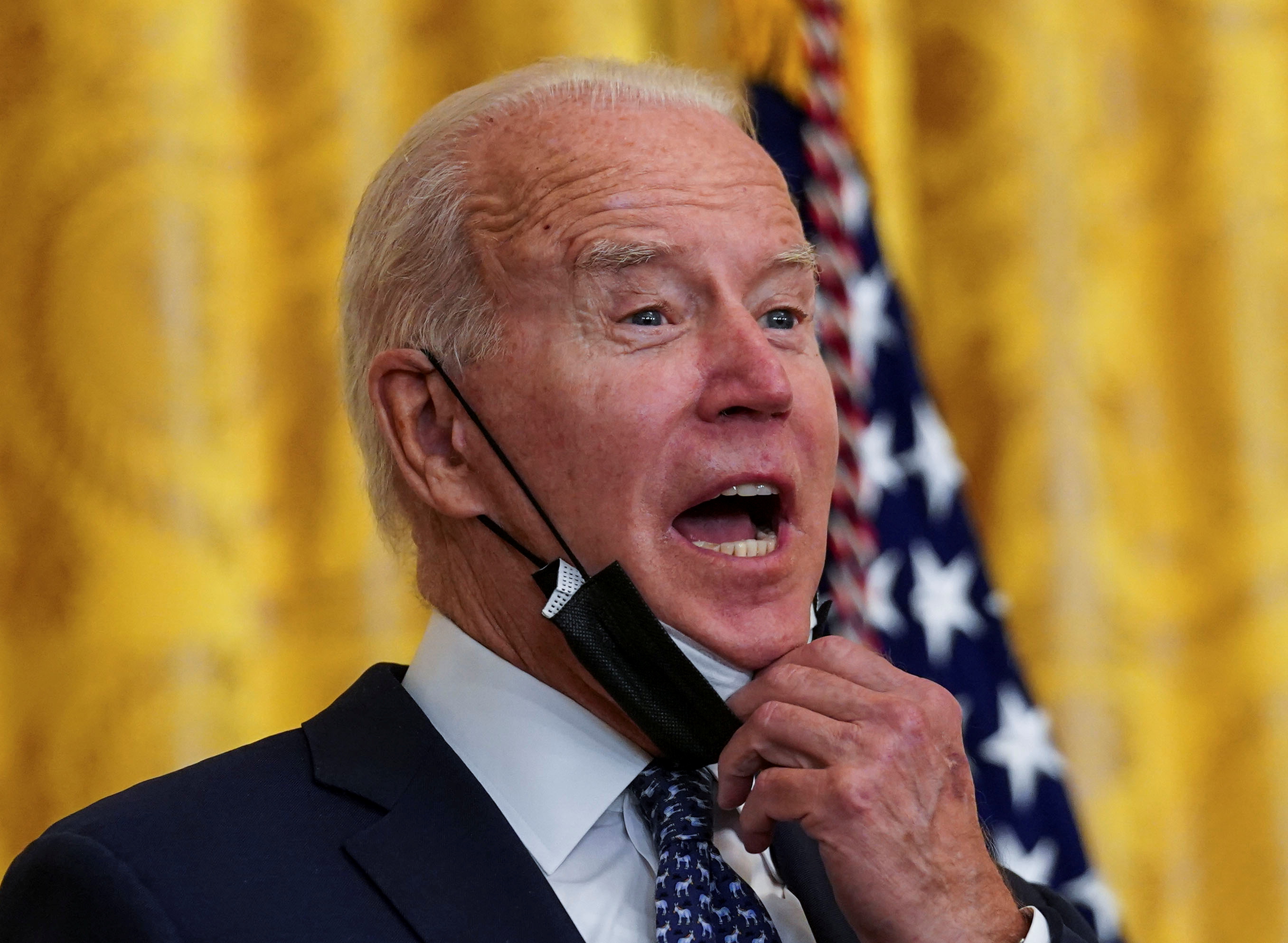 U.S. President Biden speaks about labor unions at the White House in Washington