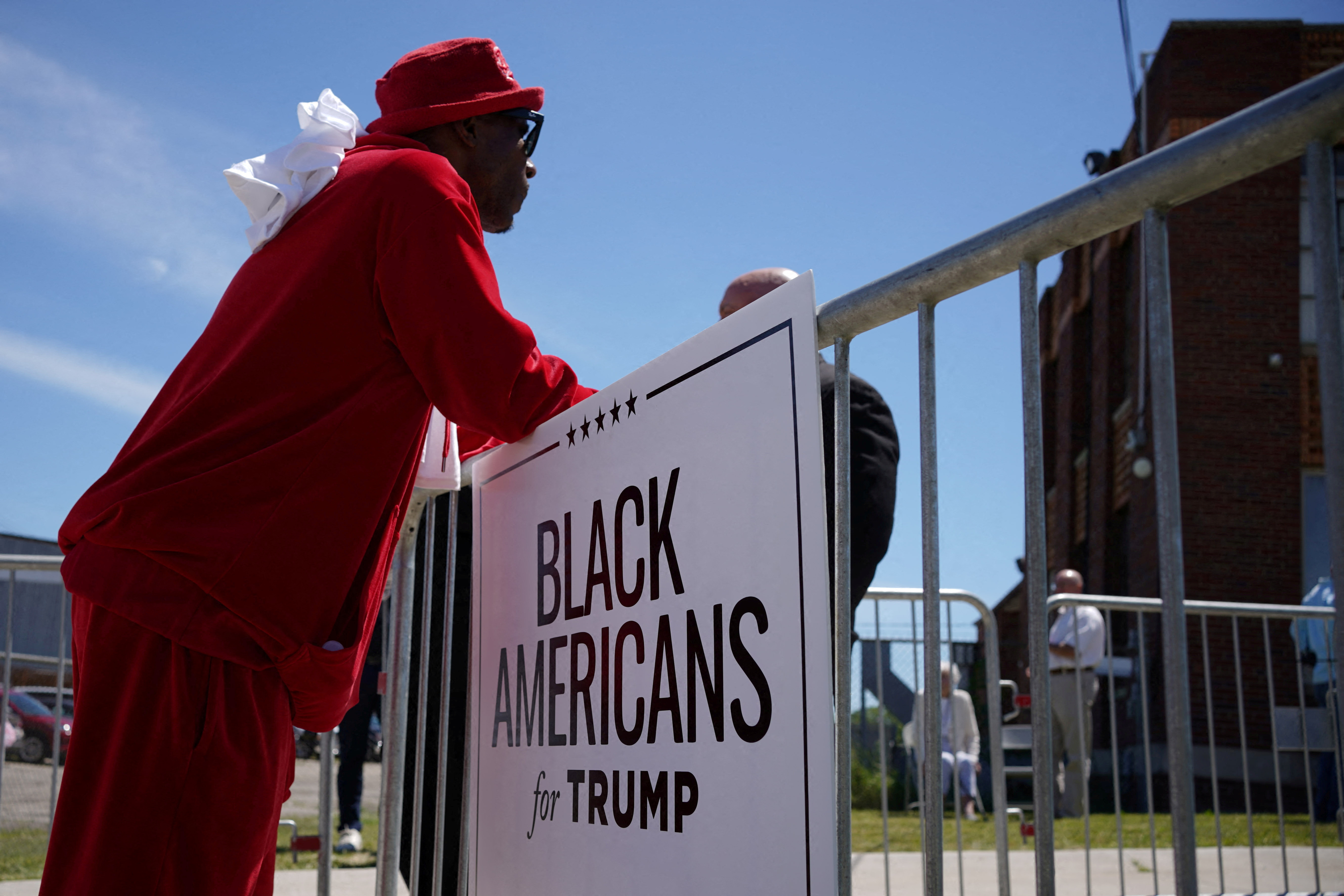 Republican presidential candidate Trump campaigns in Detroit