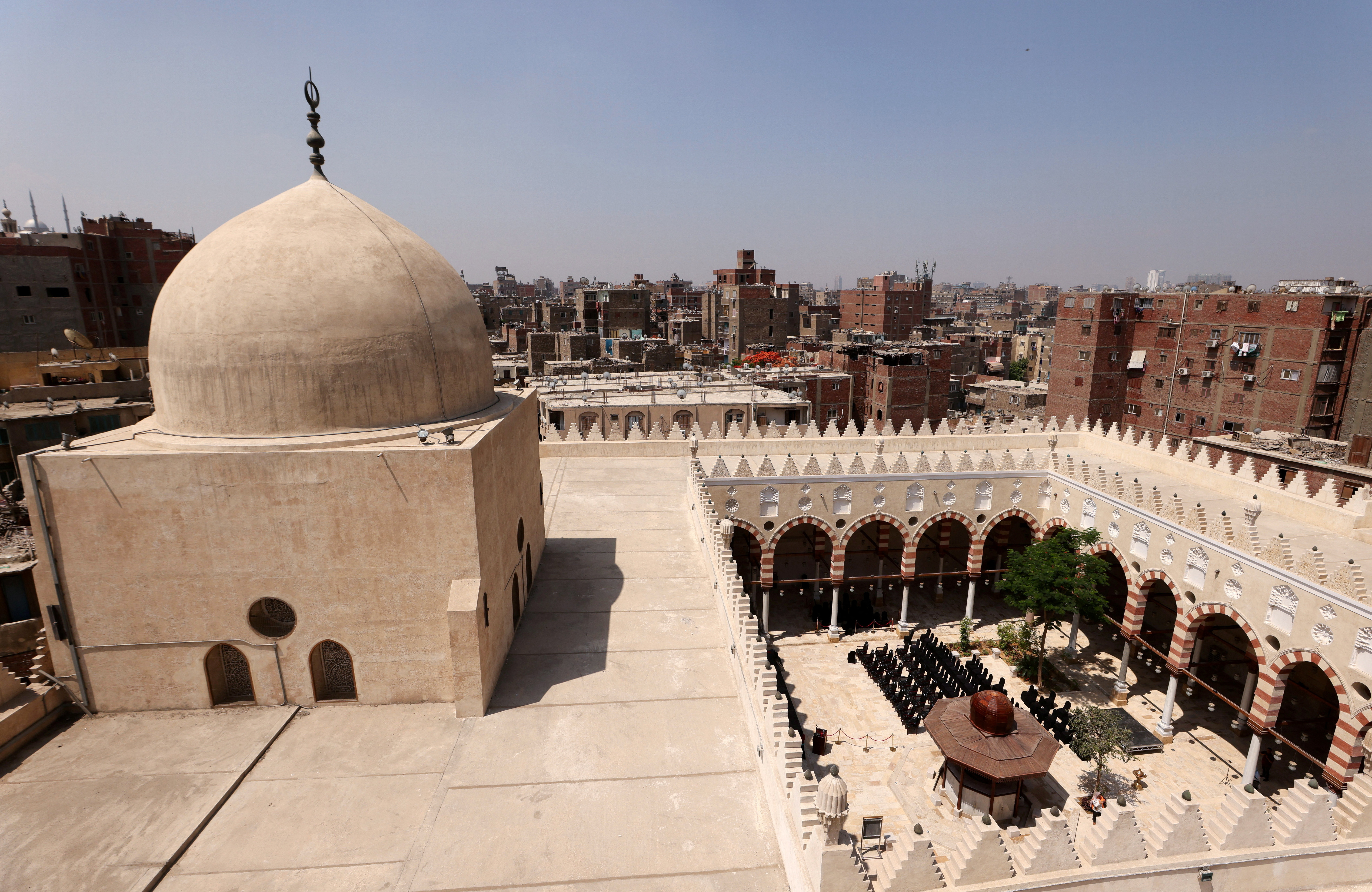 A view of the Mosque of Amir al-Maridani, in Cairo
