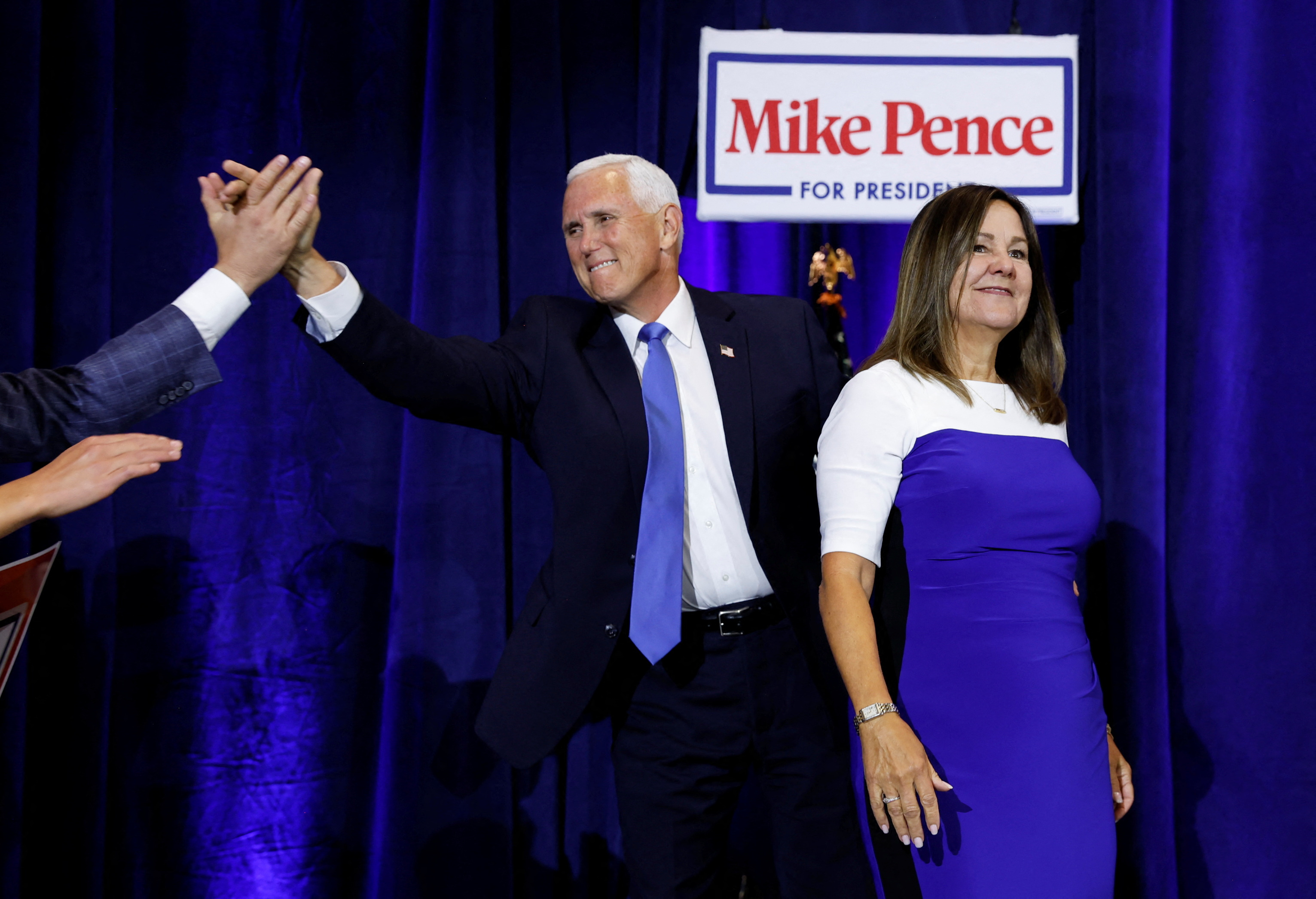 Former U.S. Vice President Mike Pence announces run for the Republican U.S. presidential nomination in Ankeny, Iowa