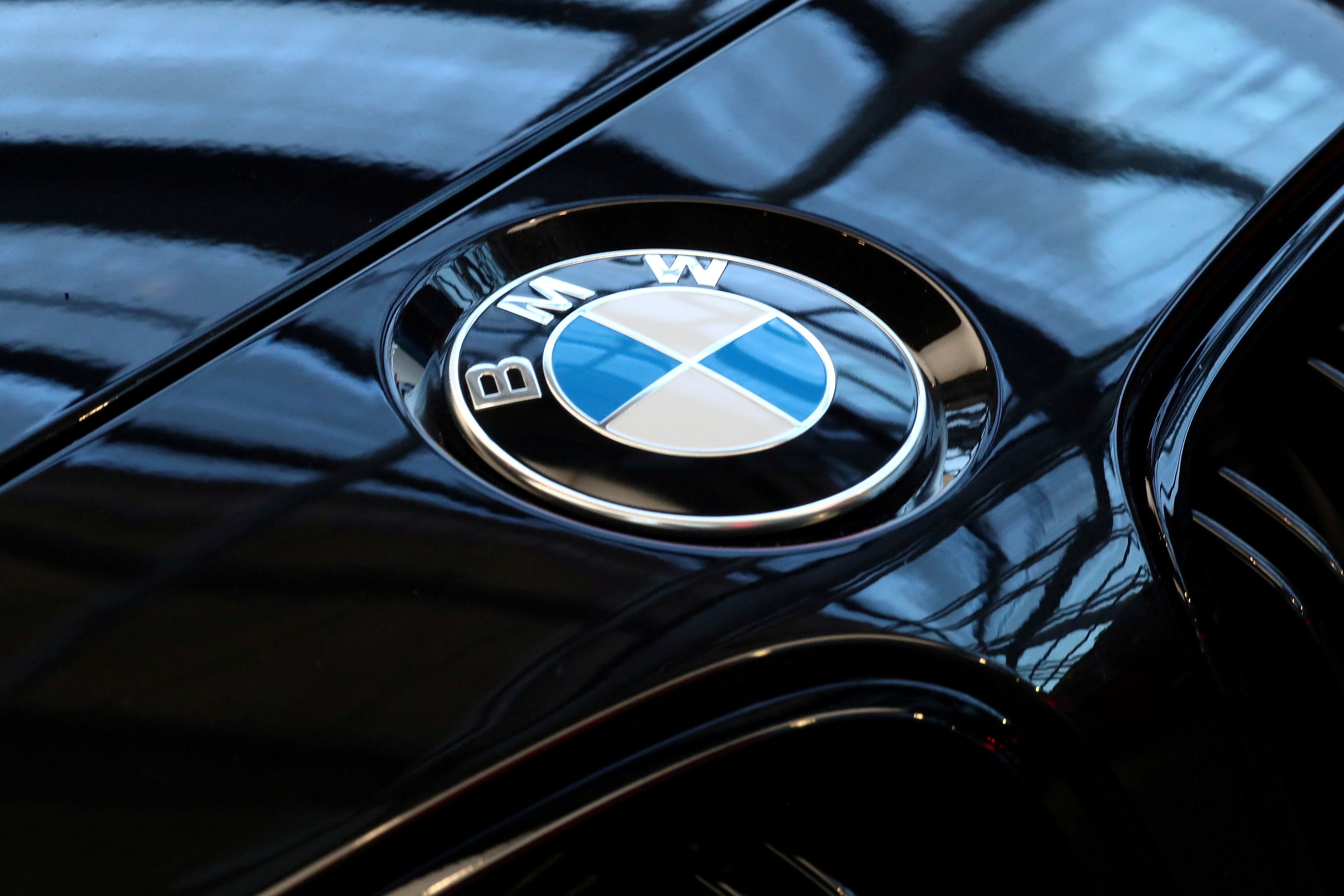 A logo of German luxury carmaker BMW is seen in Munich