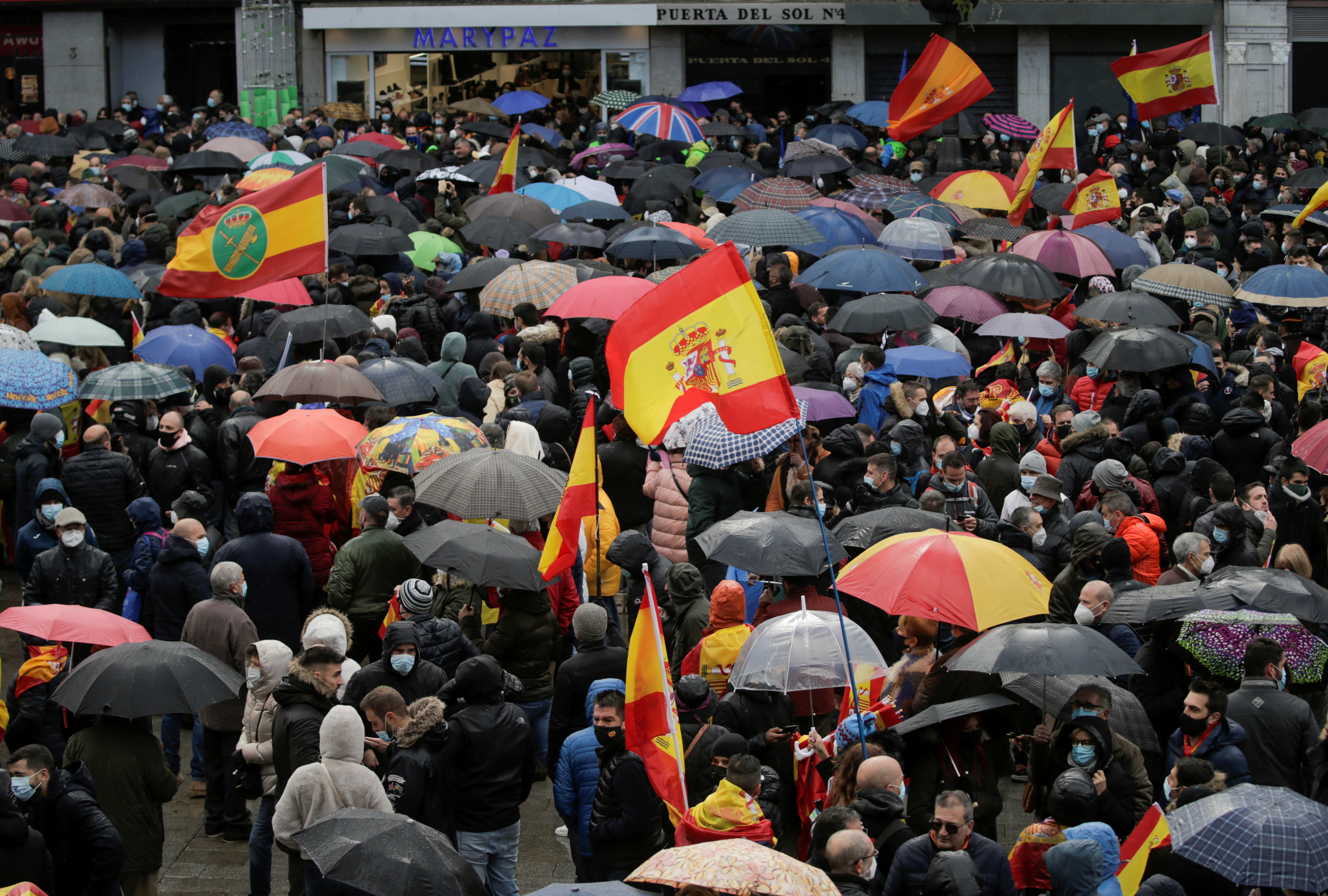 Protest against planned reform to anti-terrorism and gagging laws, in Madrid