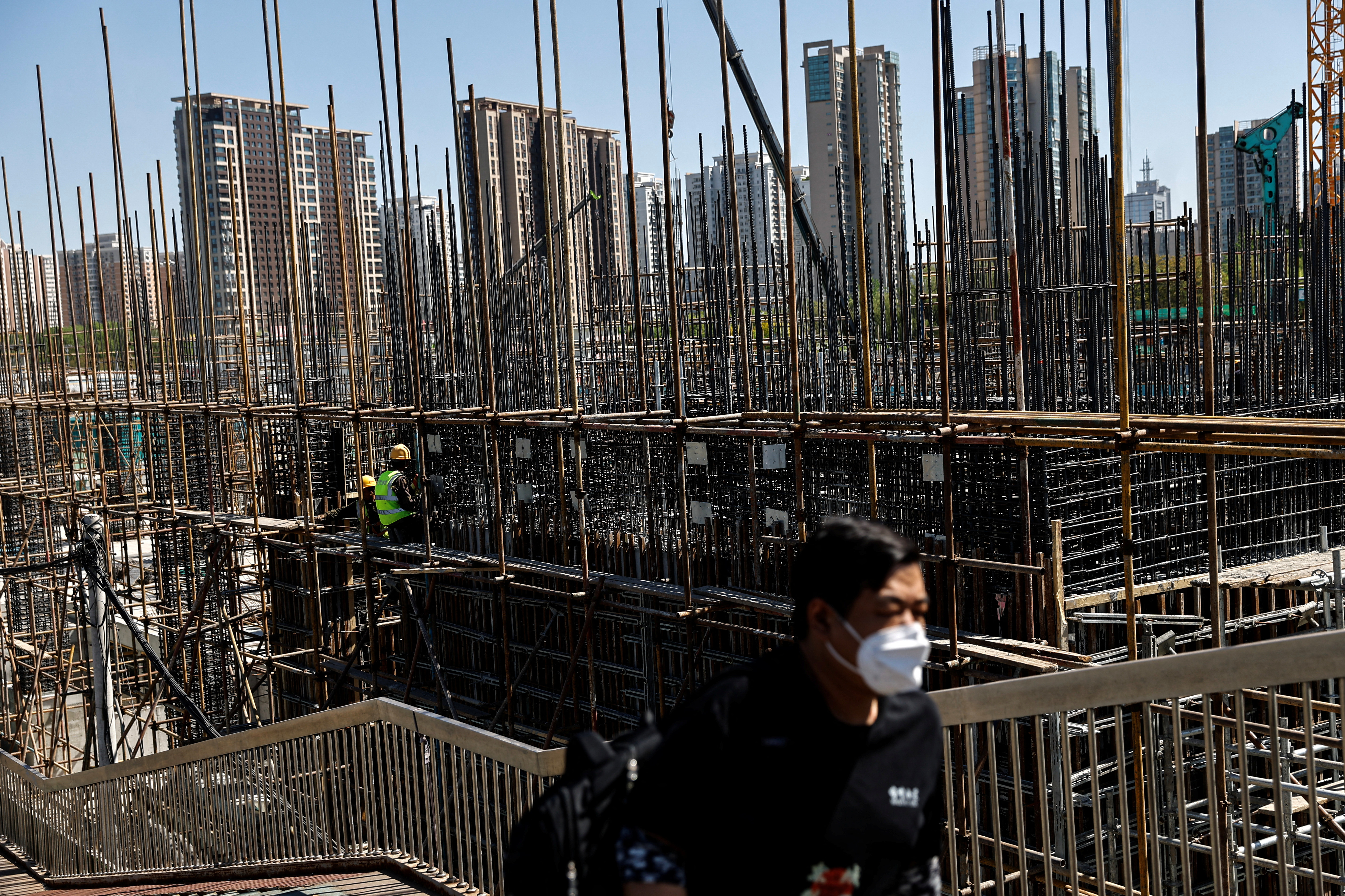 Construction site of a subway station in Beijing, China