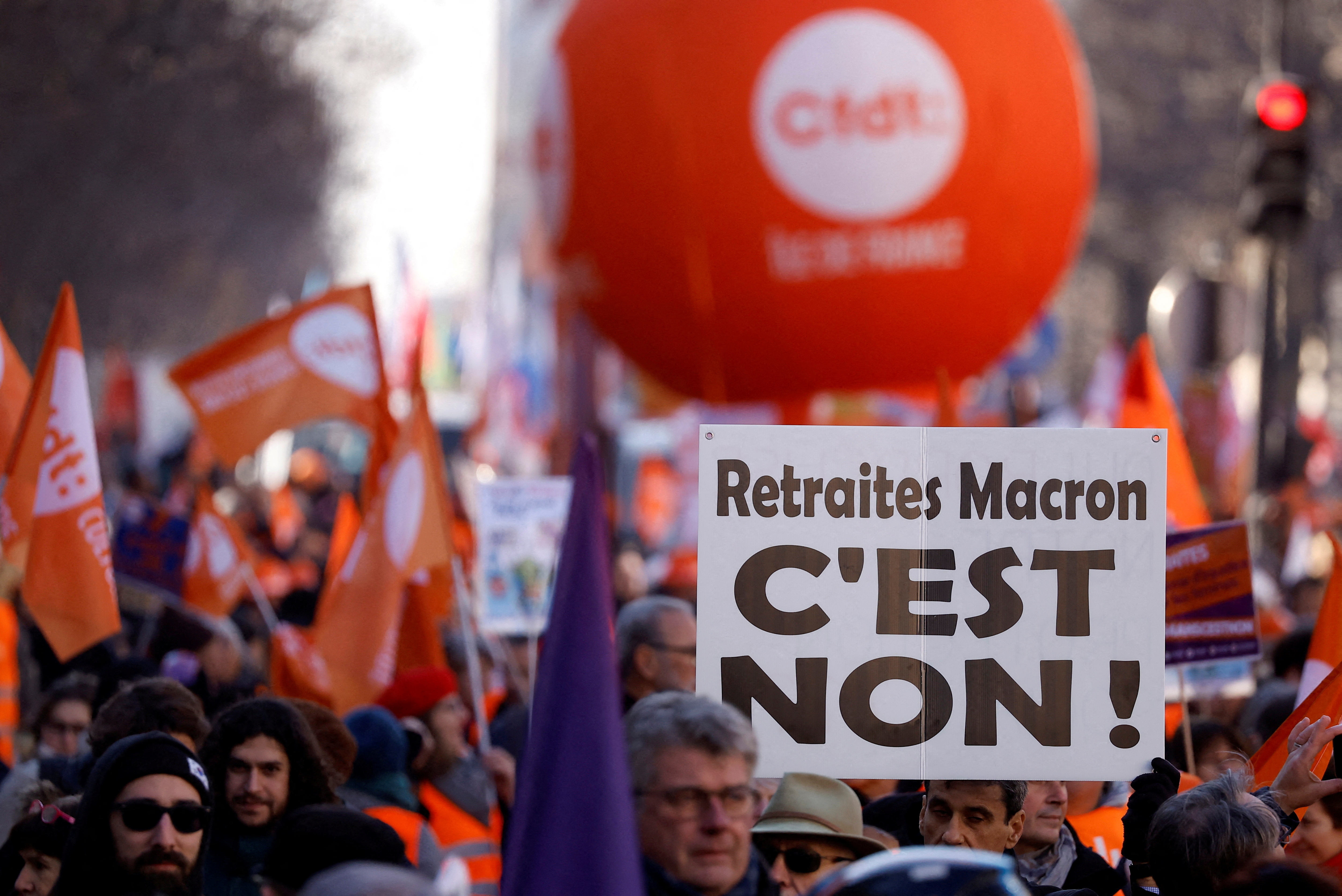 Third nationwide day of protests in France against pension reform
