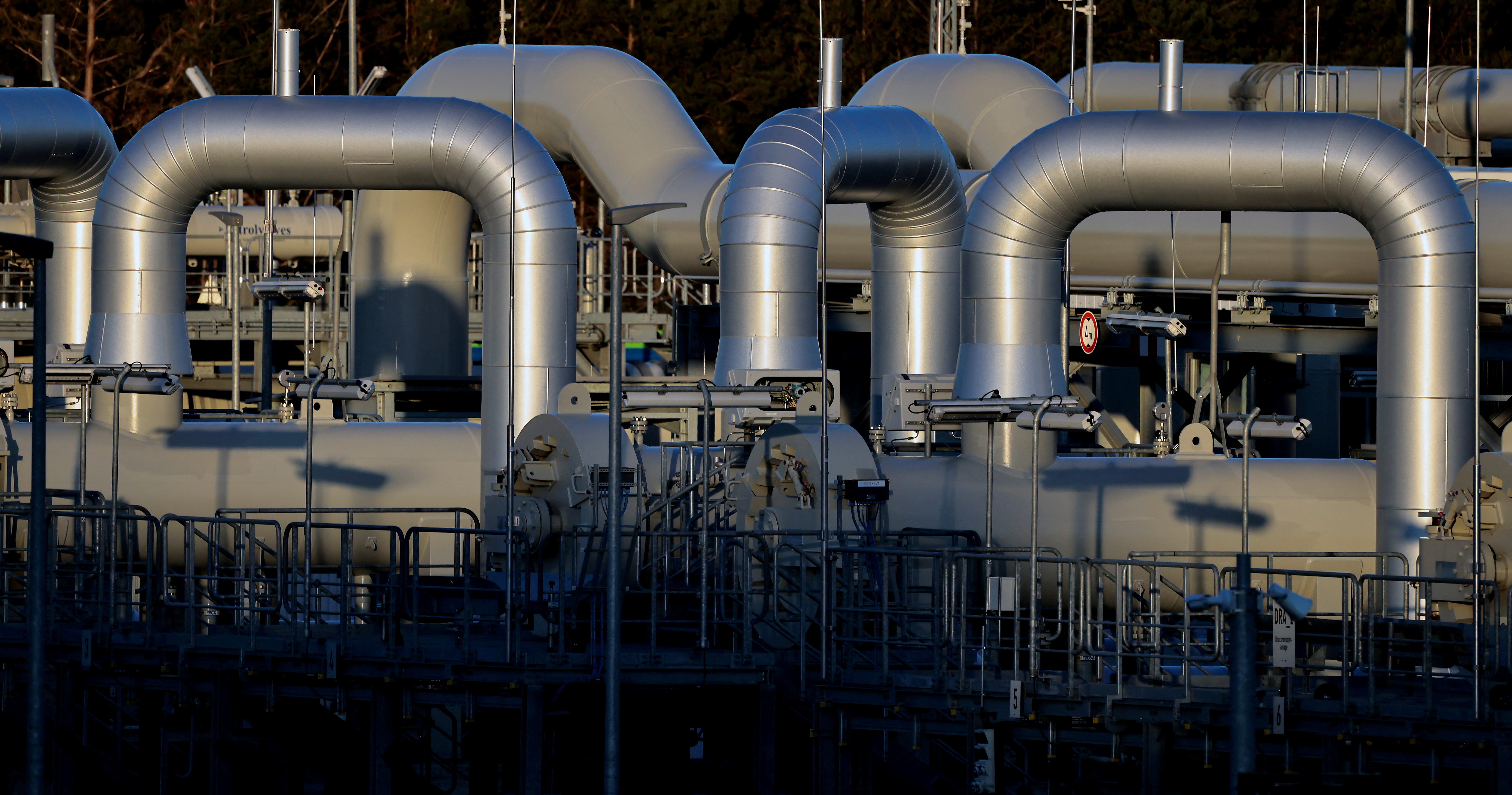 Pipes at the landfall facilities of the 'Nord Stream 2' gas pipeline in Lubmin
