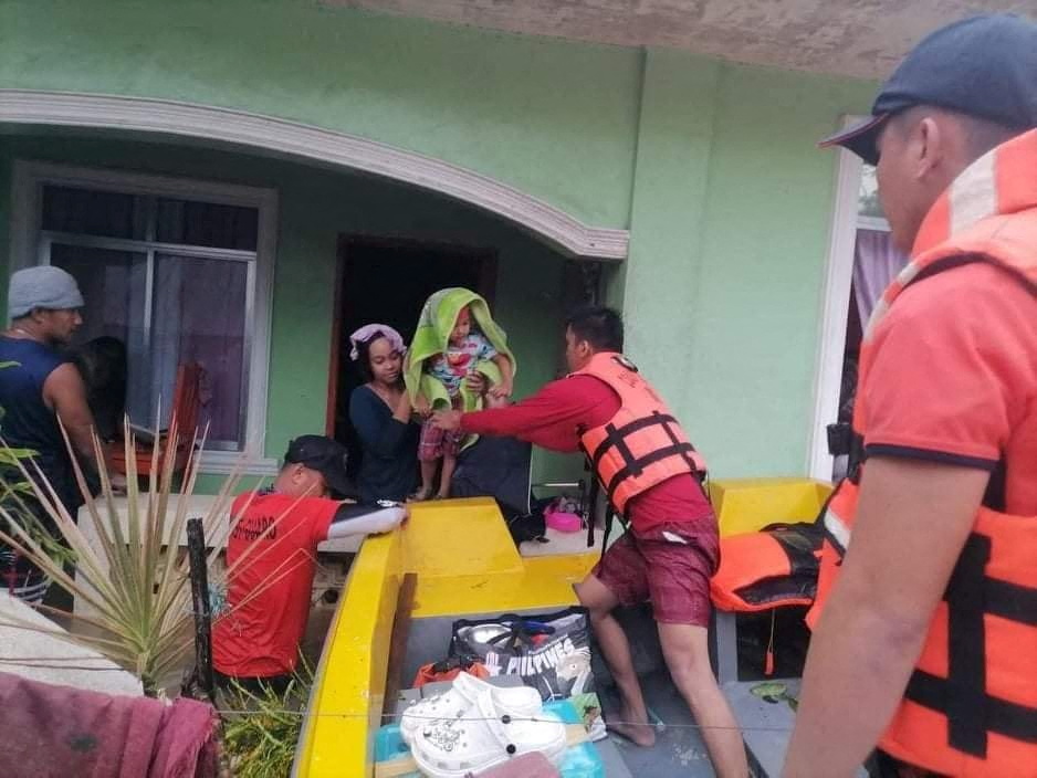 Rescue operation after the tropical storm Megi hit, in Capiz