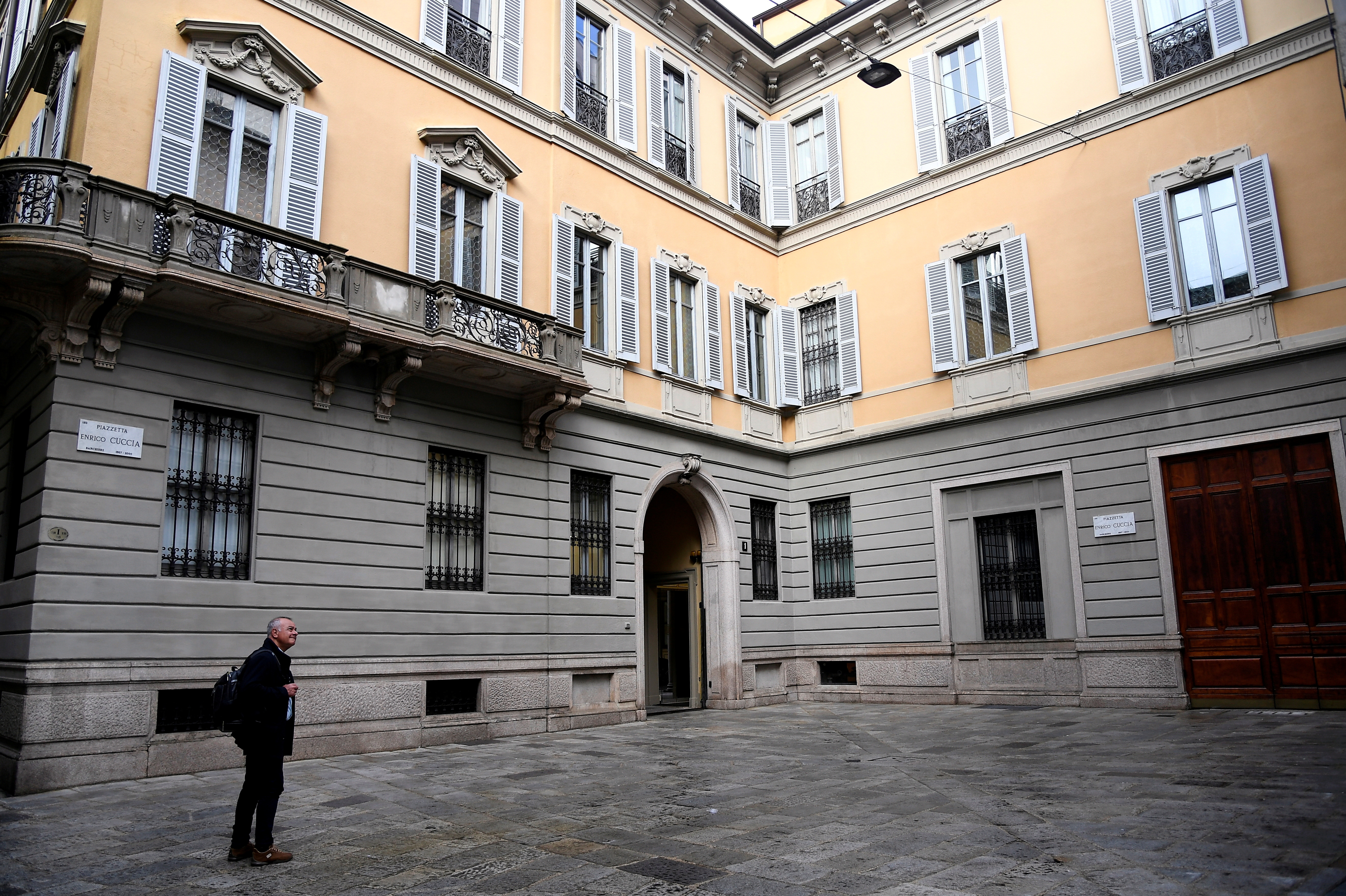 Italy's Mediobanca headquarters is seen in Milan