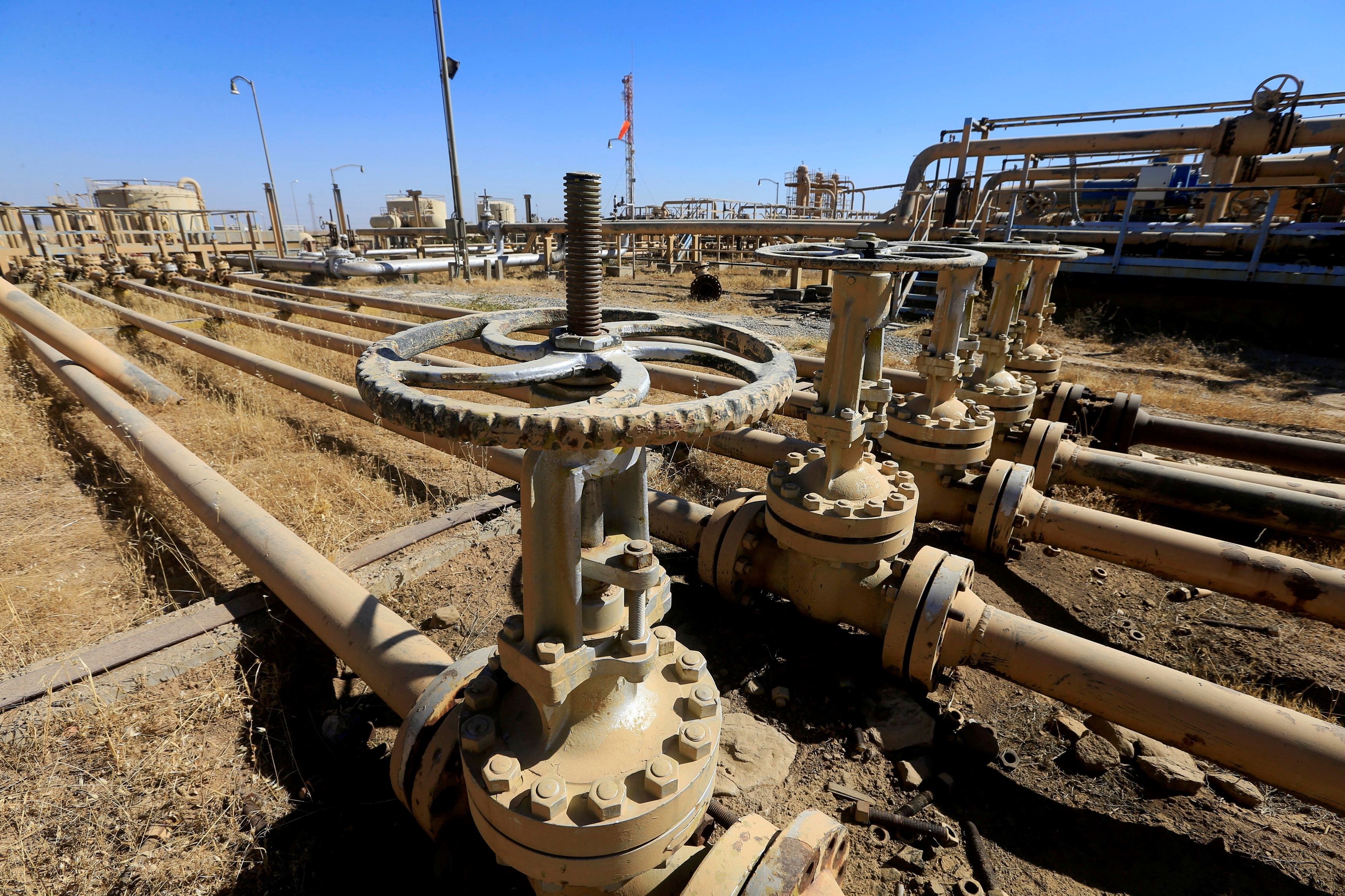 An oil field is seen in Dibis area on the outskirts of Kirkuk