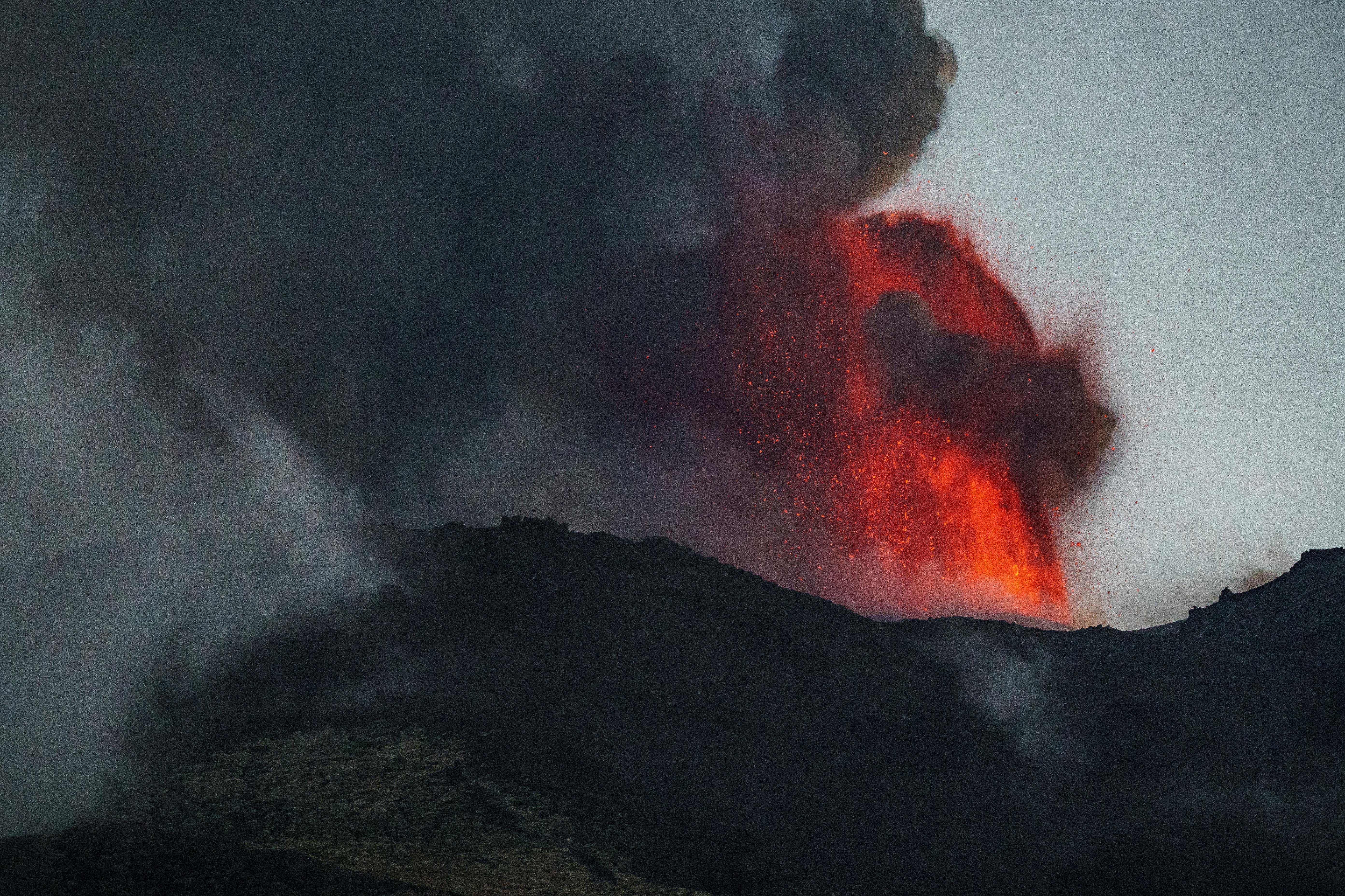 Italy's Mount Etna erupts