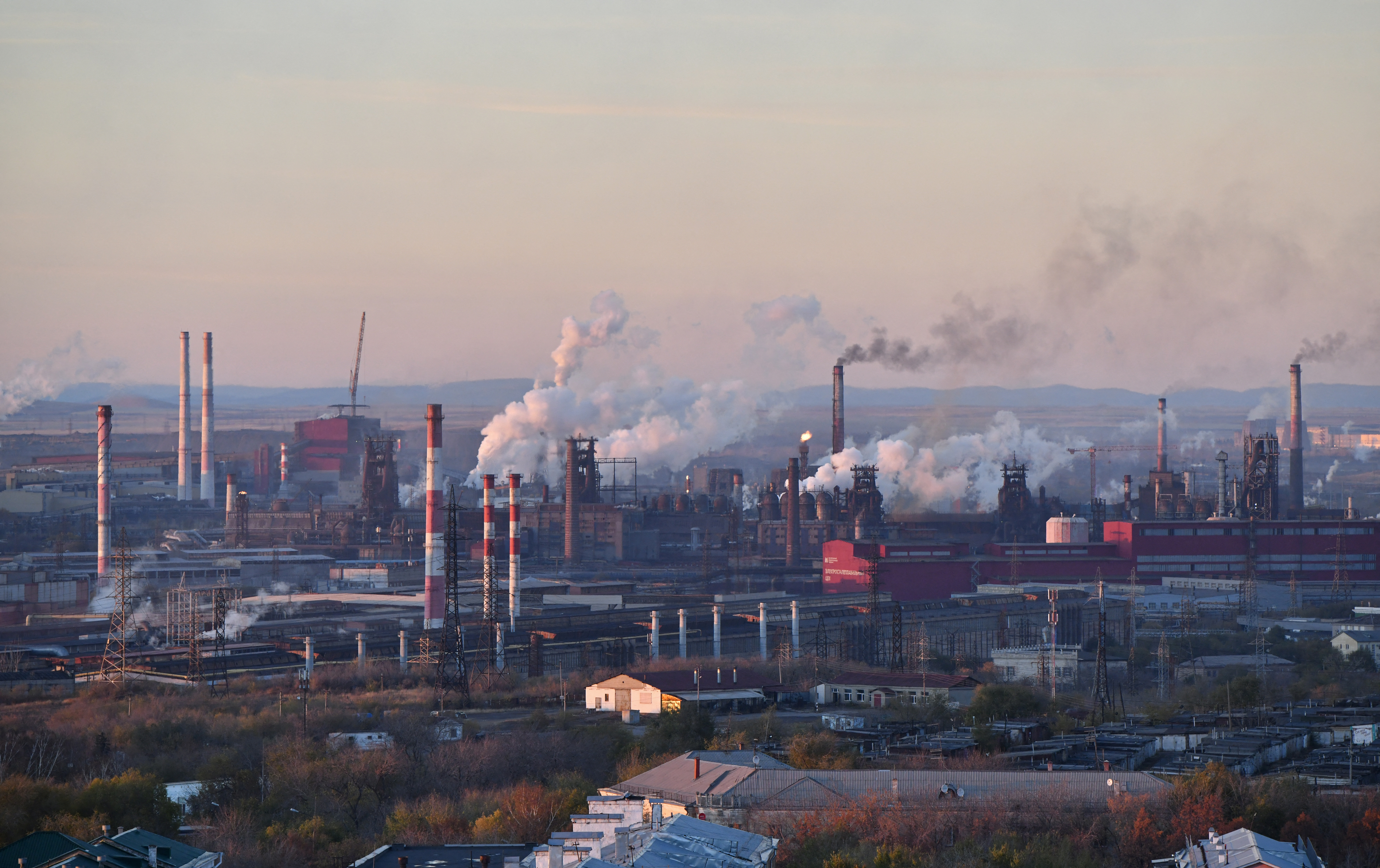 A view shows Magnitogorsk Iron and Steel Works