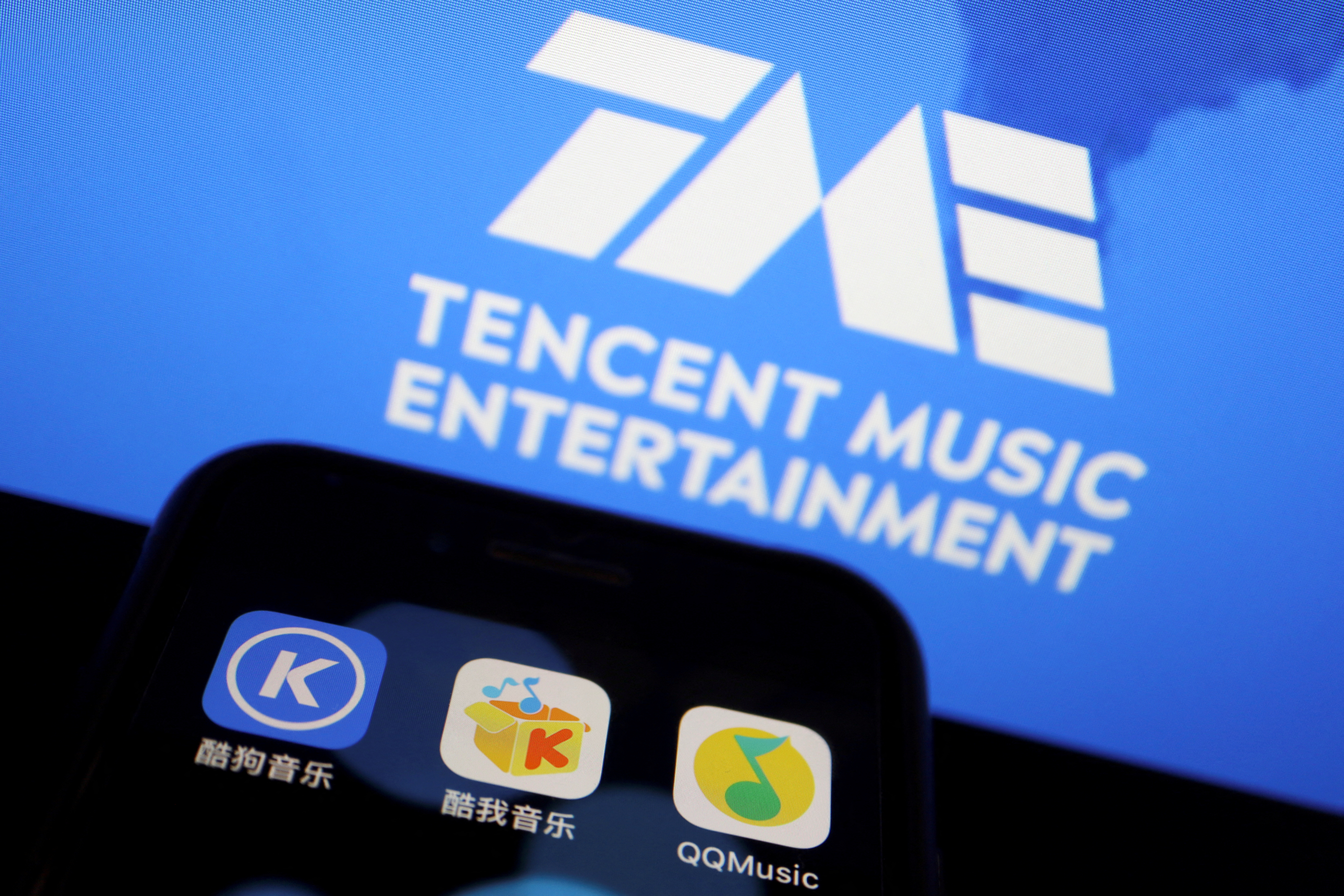 FILE PIX: Illustration picture of China's Tencent Music Entertainment Group