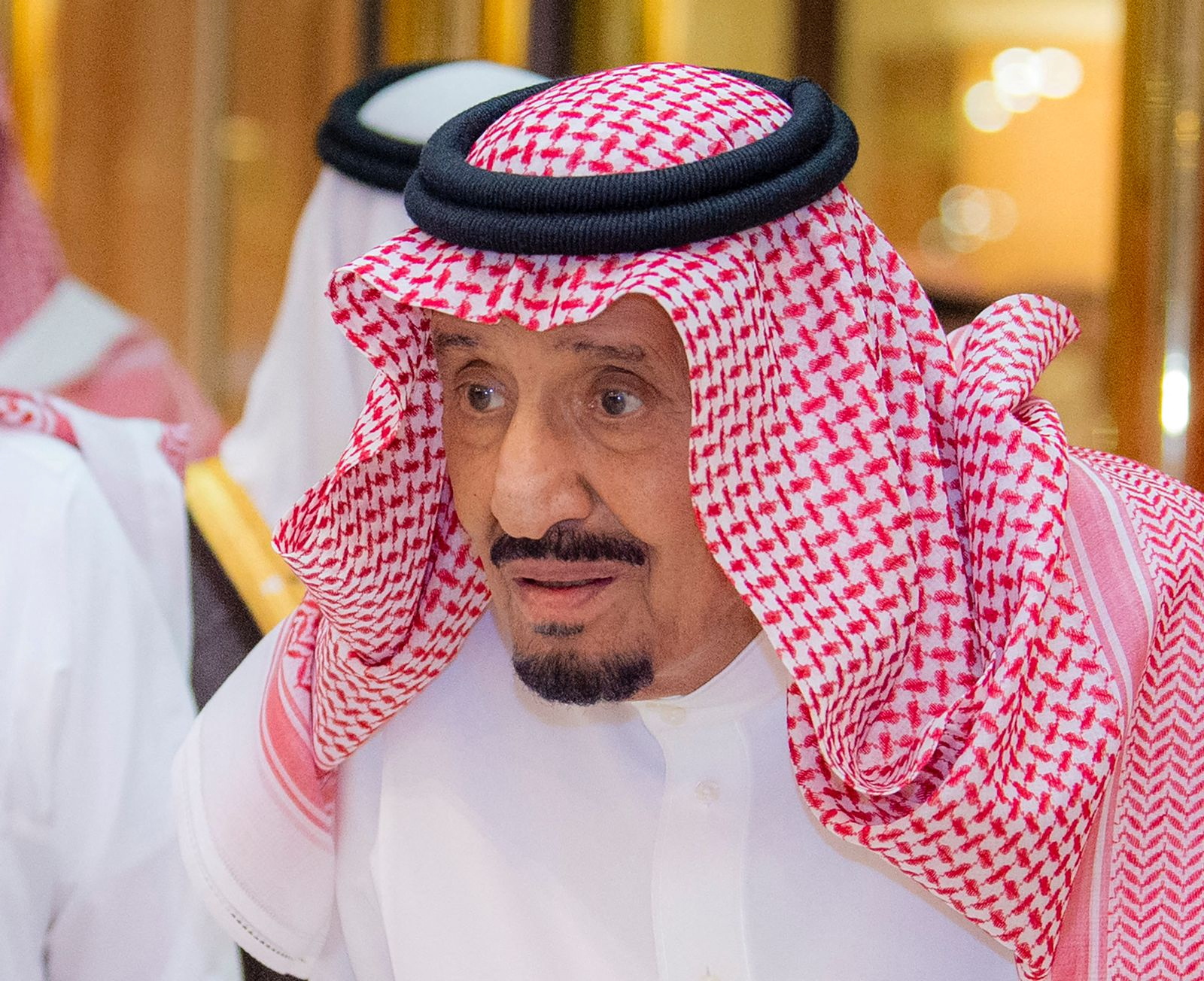 Saudi King Salman bin Abdulaziz leaves the King Faisal Hospital and Research Centre in Jeddah
