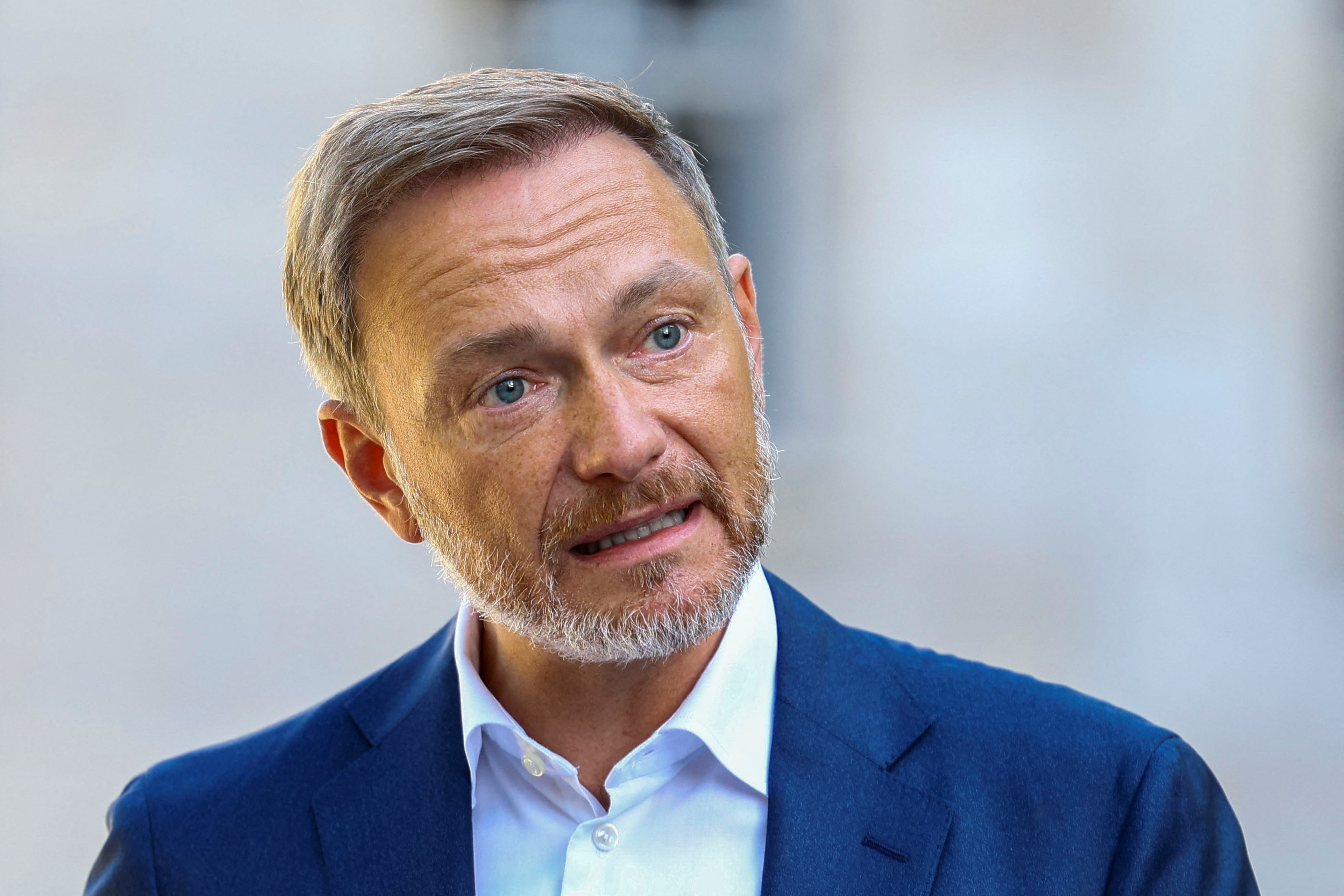 German Finance Minister Christian Lindner attends a news conference in Berlin
