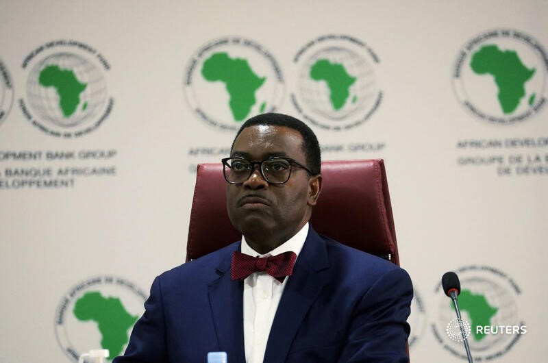 Akinwumi Ayodeji Adesina, President of the African Development Bank Group, attends a meeting of the 2020 African Economic Outlook report in Abidjan