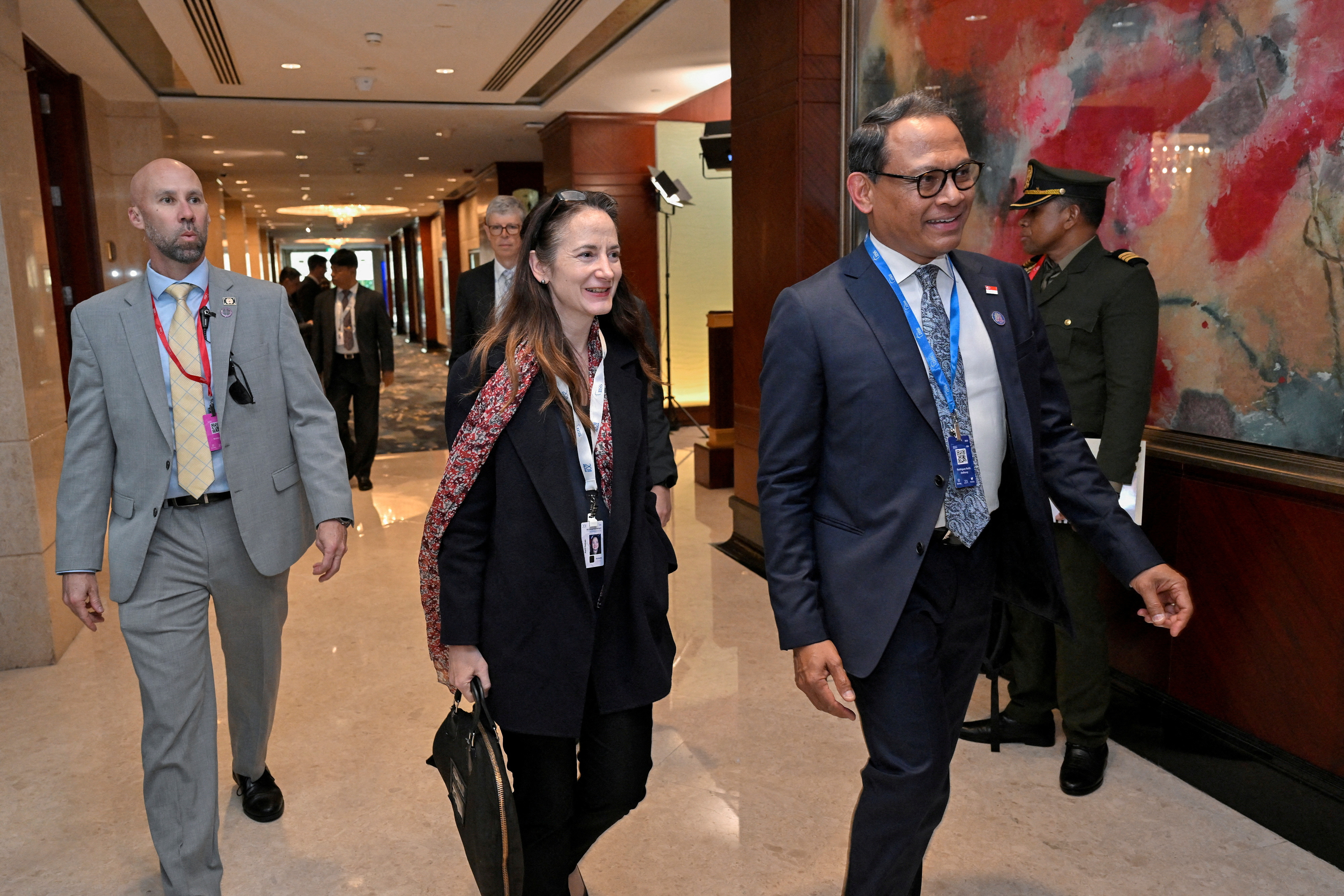 U.S. Director of National Intelligence Avril Haines attends the 20th IISS Shangri-La Dialogue in Singapore