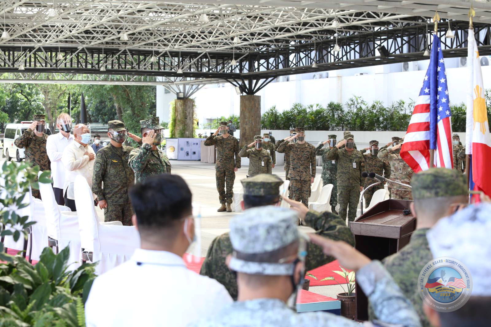The Armed Forces of the Philippines (AFP) and United States Military open the 36th Balikatan Exercise (BK36-21) at Camp Aguinaldo