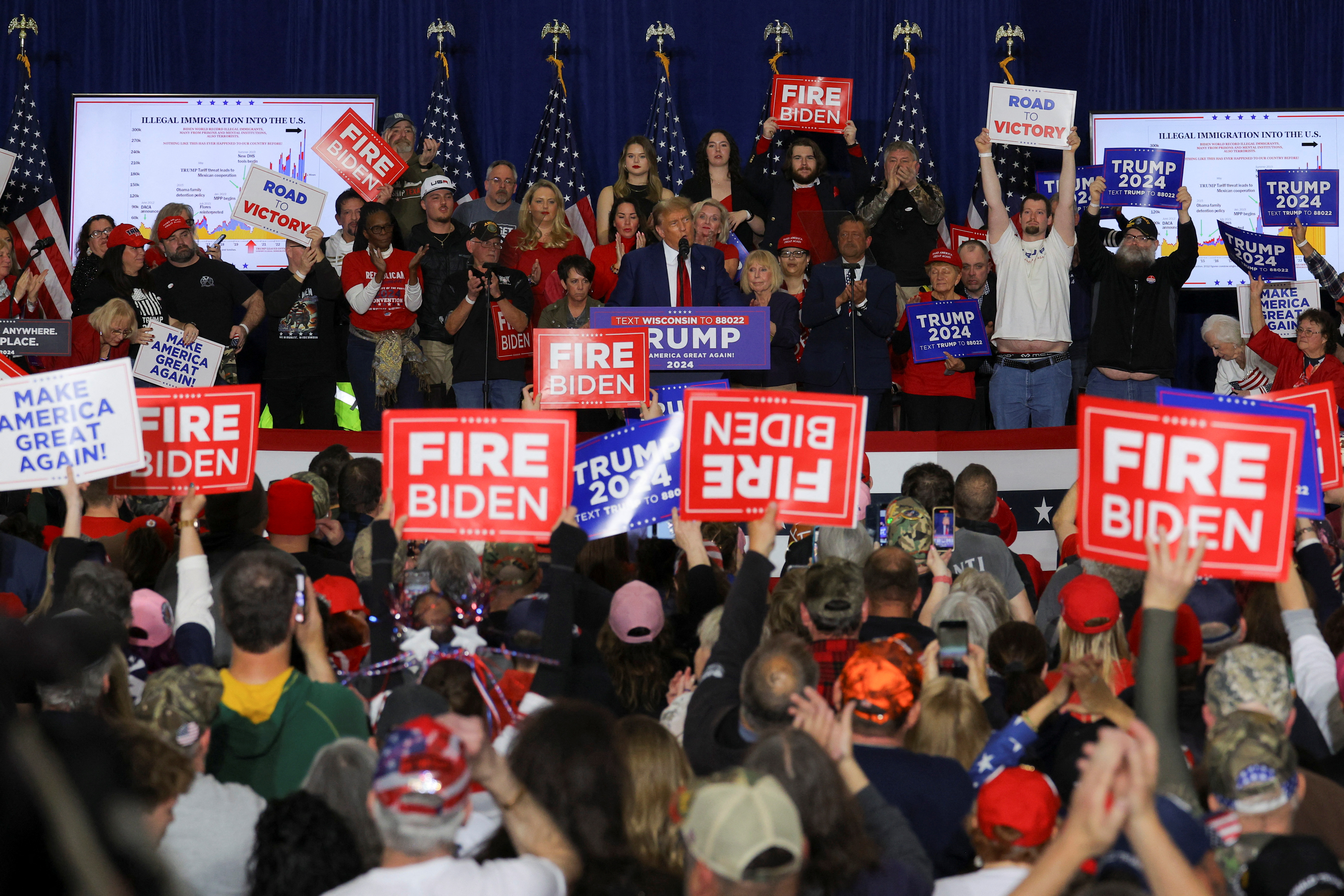 Republican presidential candidate and former U.S. President Donald Trump's campaign rally in Green Bay