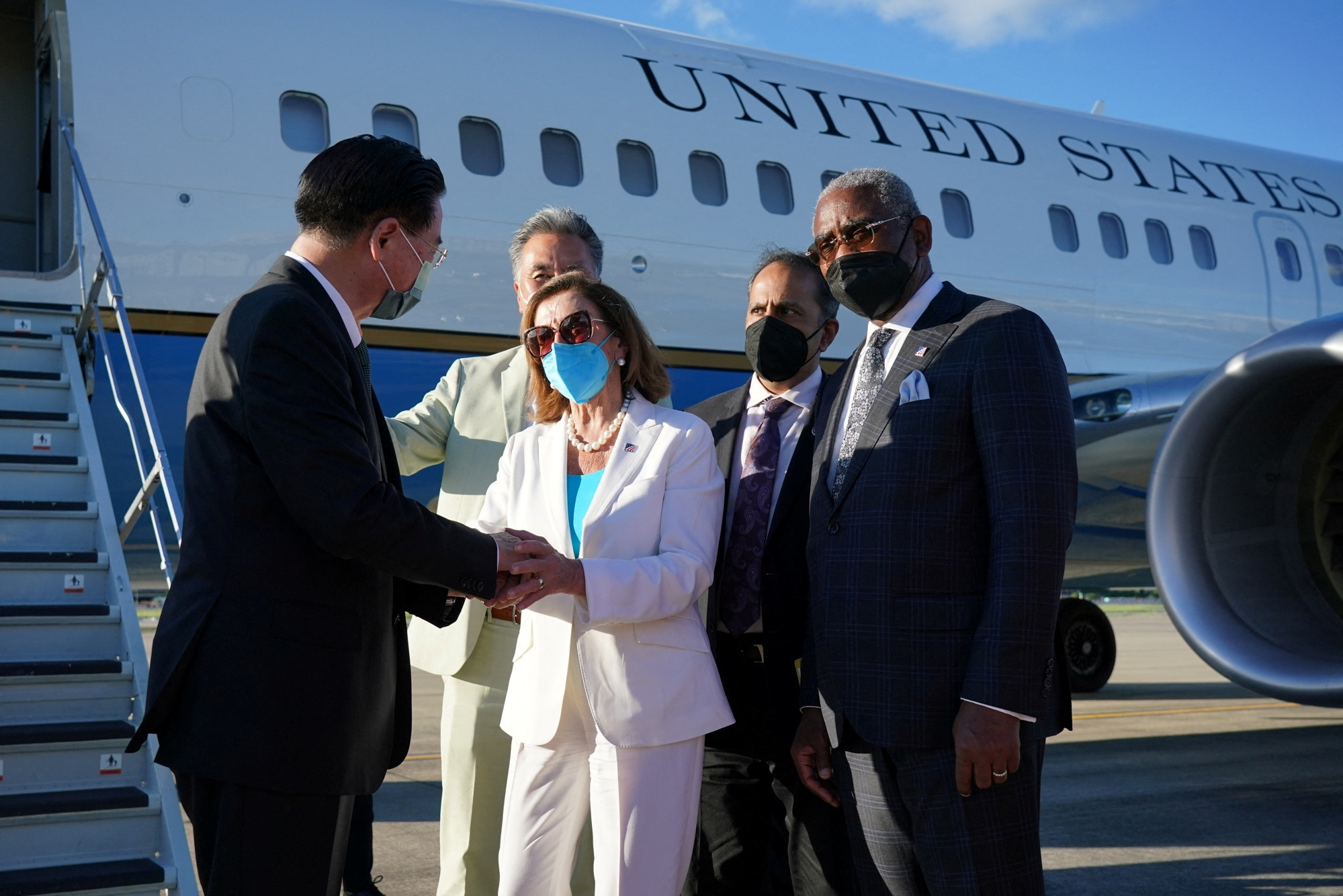U.S. House Speaker Nancy Pelosi leaves Taiwan