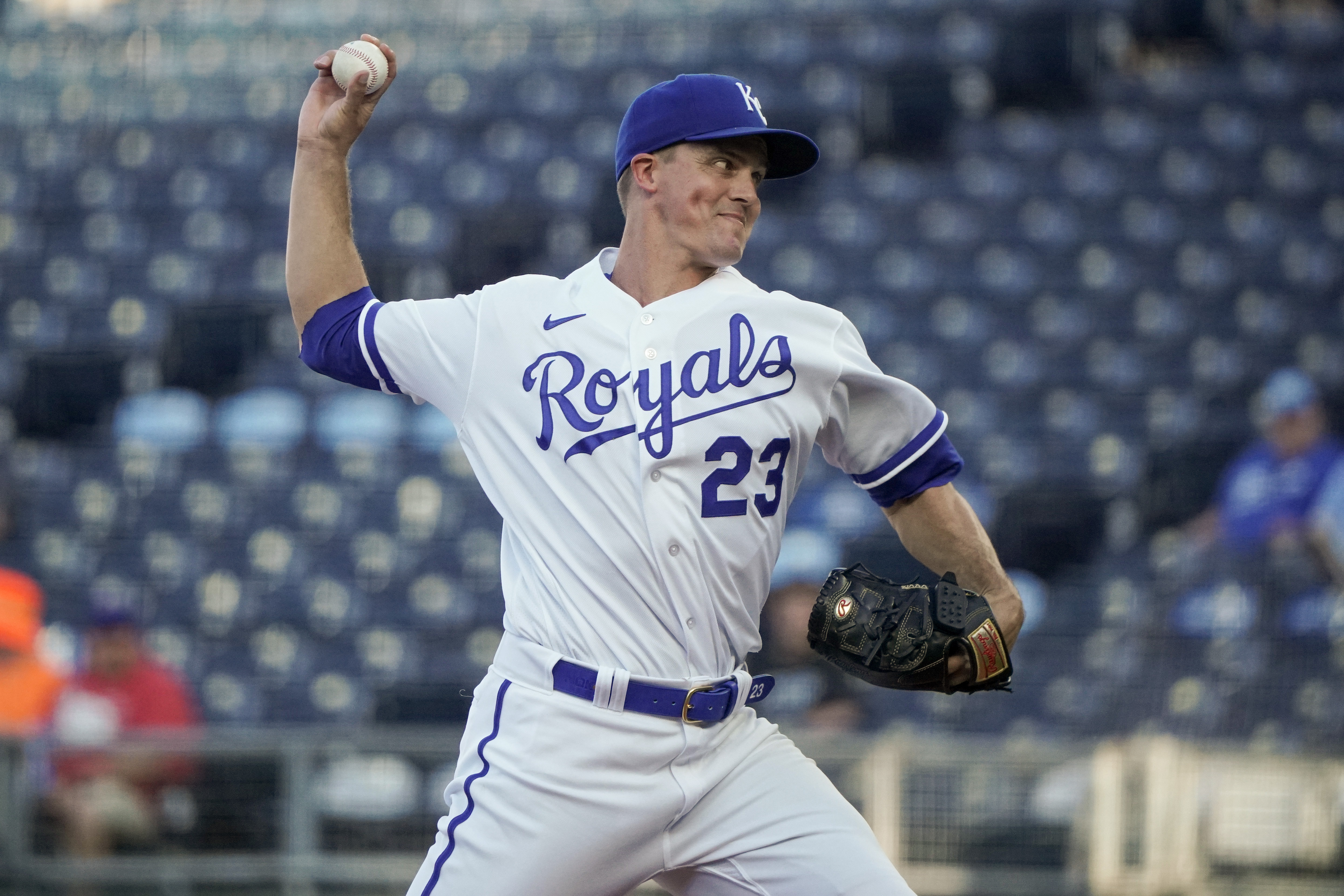 Kansas City Royals' Nick Pratto is hit by a pitch thrown by Chicago White  Sox starting pitcher Dylan Cease during the sixth inning of a baseball game  Monday, May 8, 2023, in