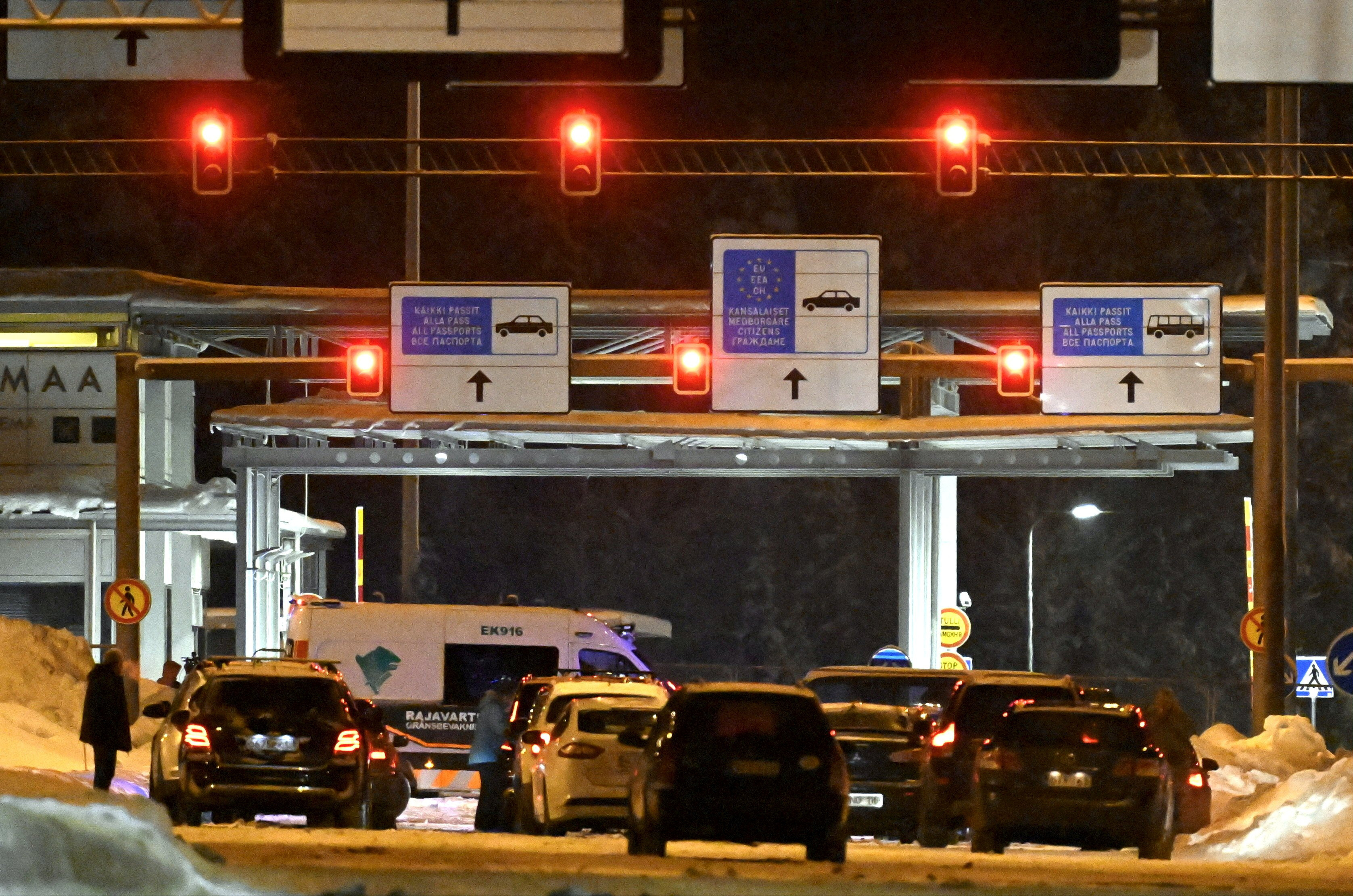 The Vaalimaa border check point between Finland and Russia in Virolahti