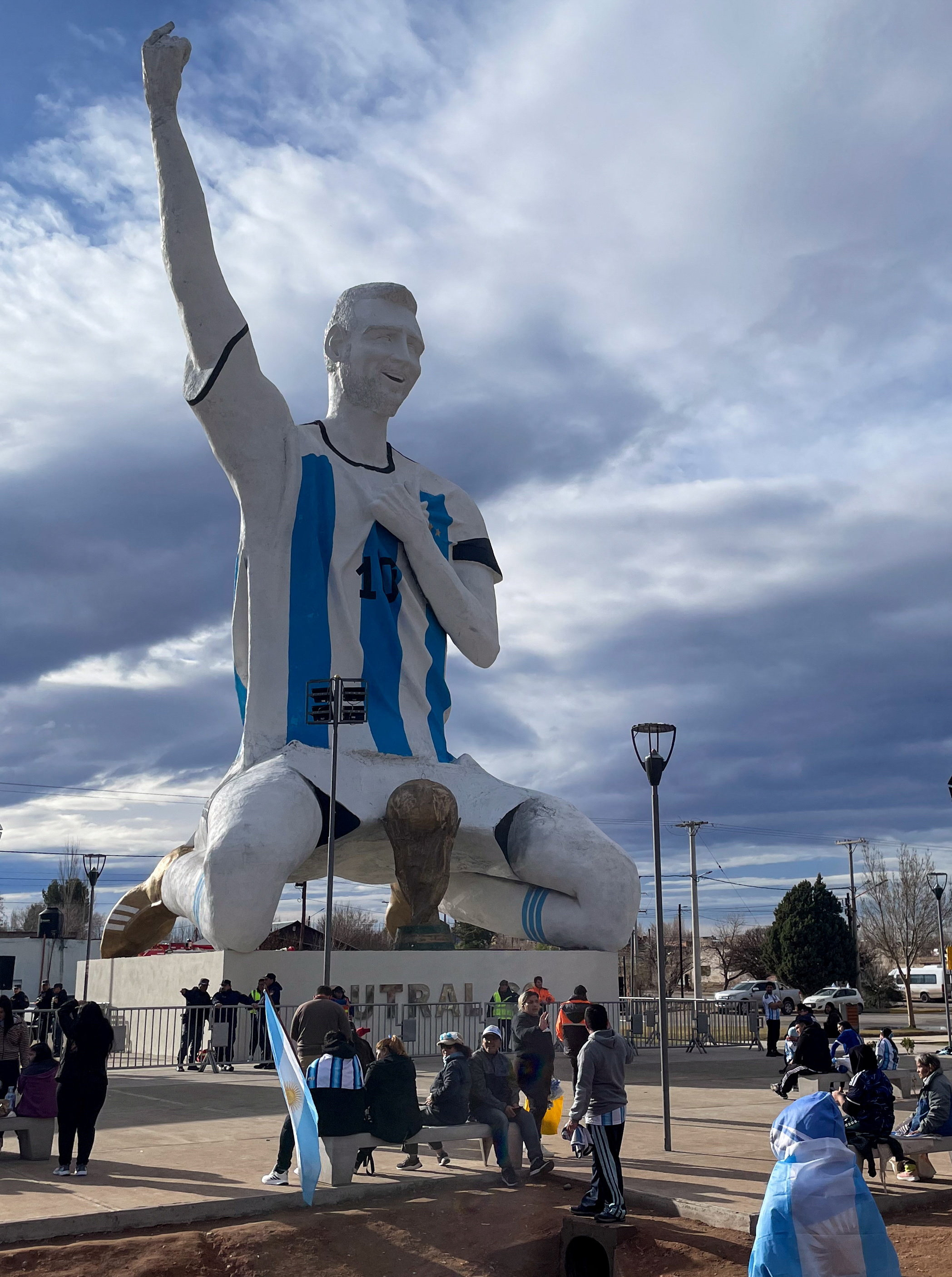 In a Patagonia town with an 85-foot Messi statue, Argentines
