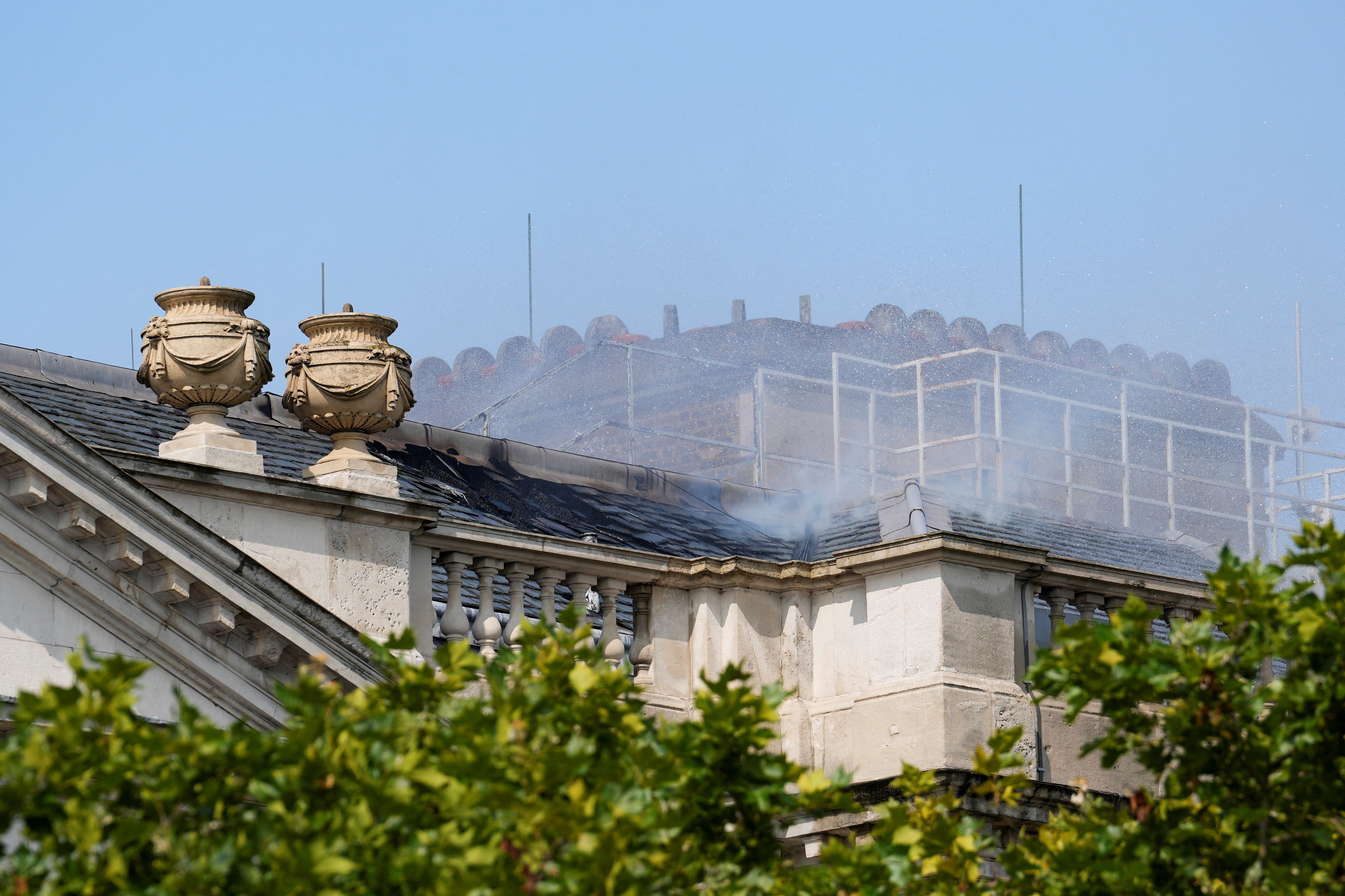 Fire at Somerset House in London