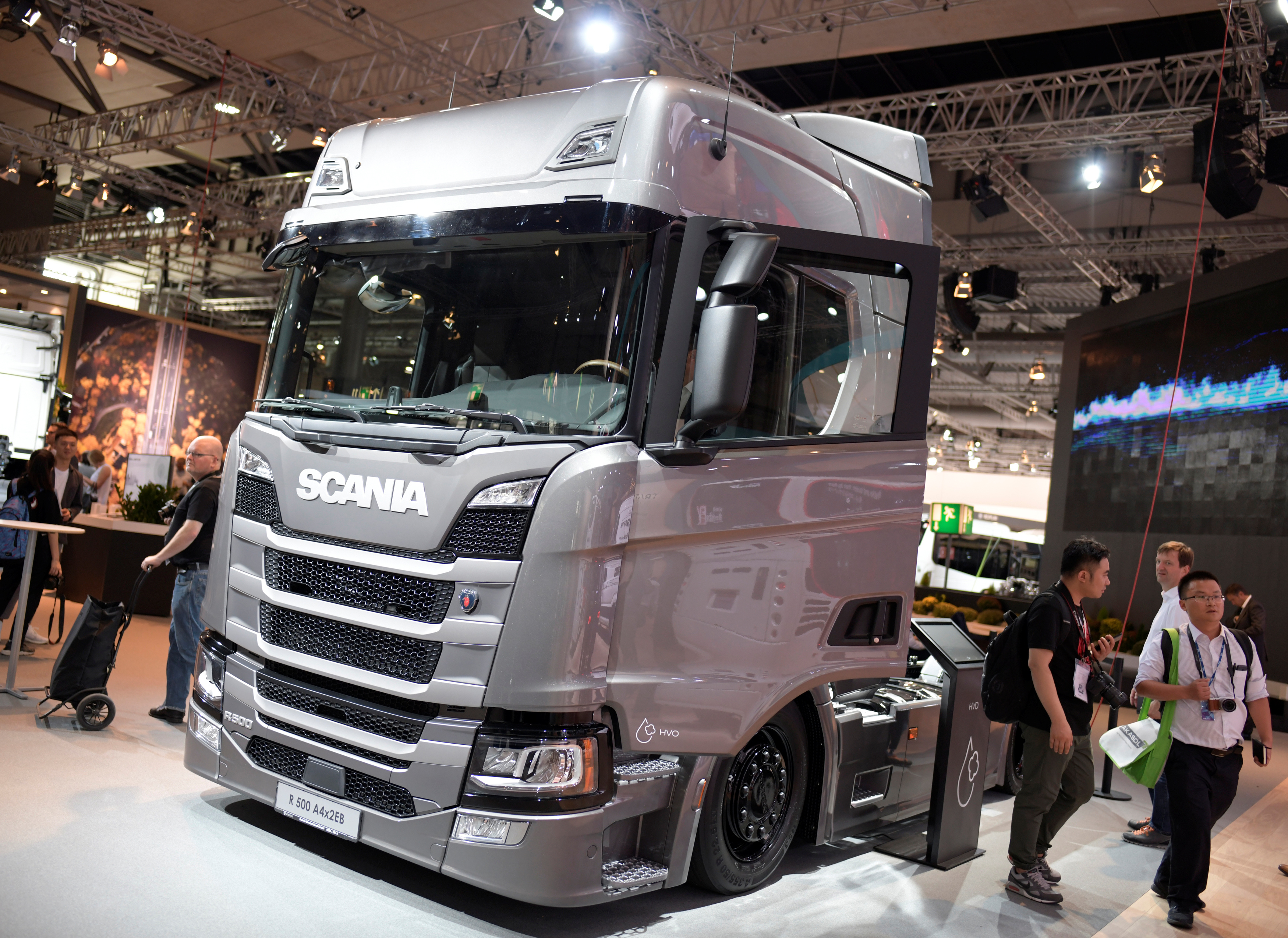 Truck of Swedish company Scania is pictured in Hanover