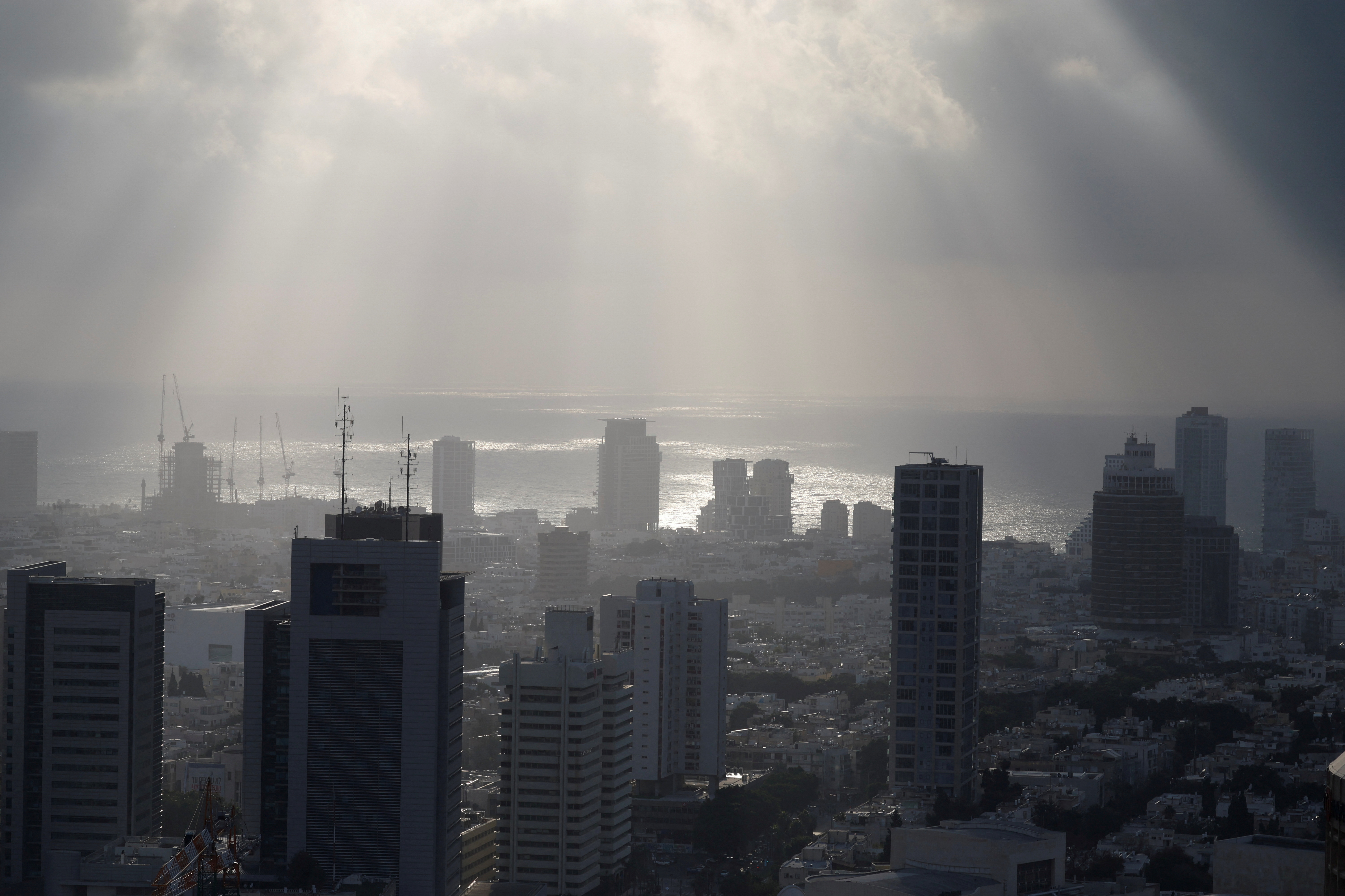 General view of Tel Aviv, amid the ongoing conflict between Islamist Palestinian group Hamas and Israel in Gaza