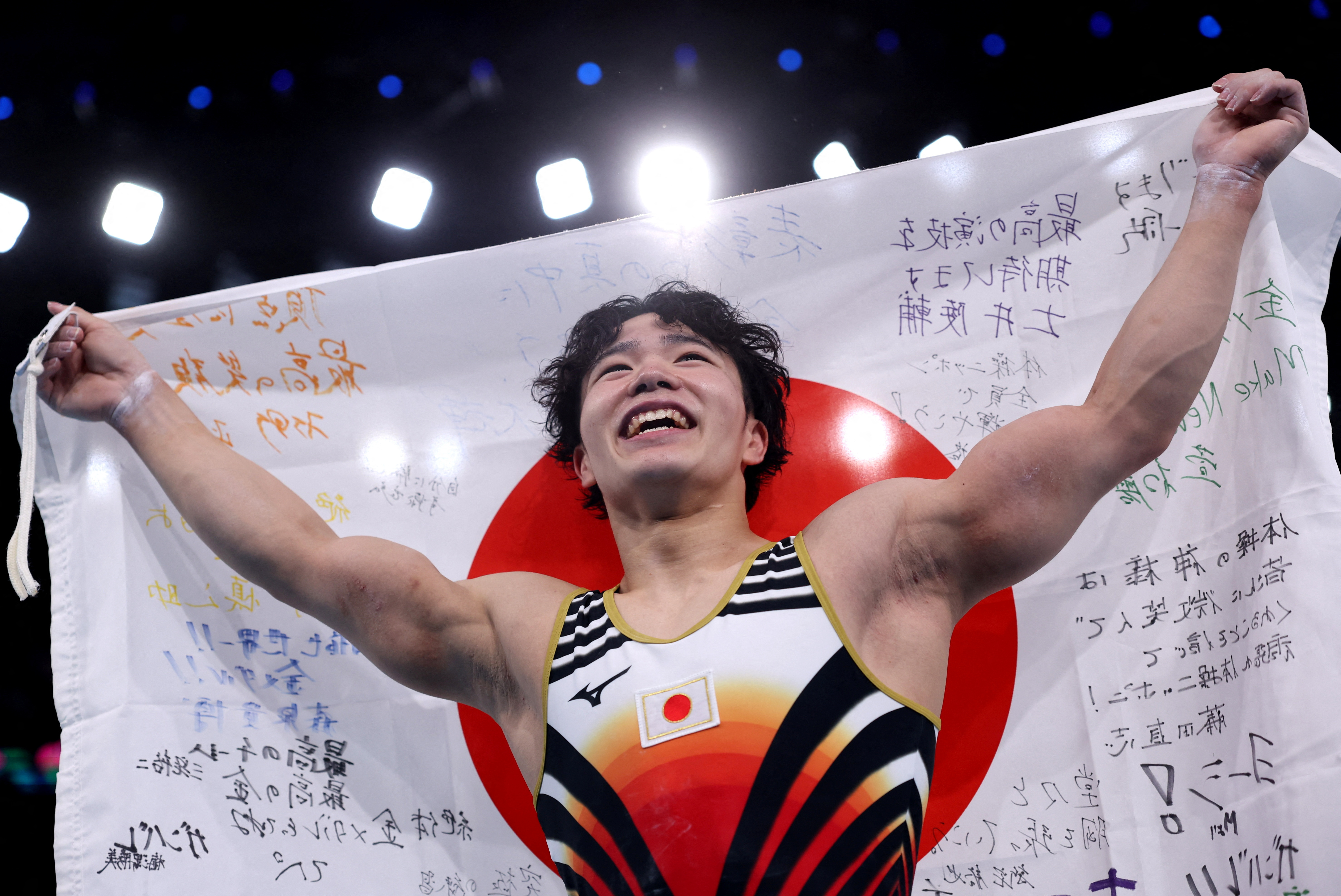 Gymnastics-Oka edges Zhang to win all-around gold medal in