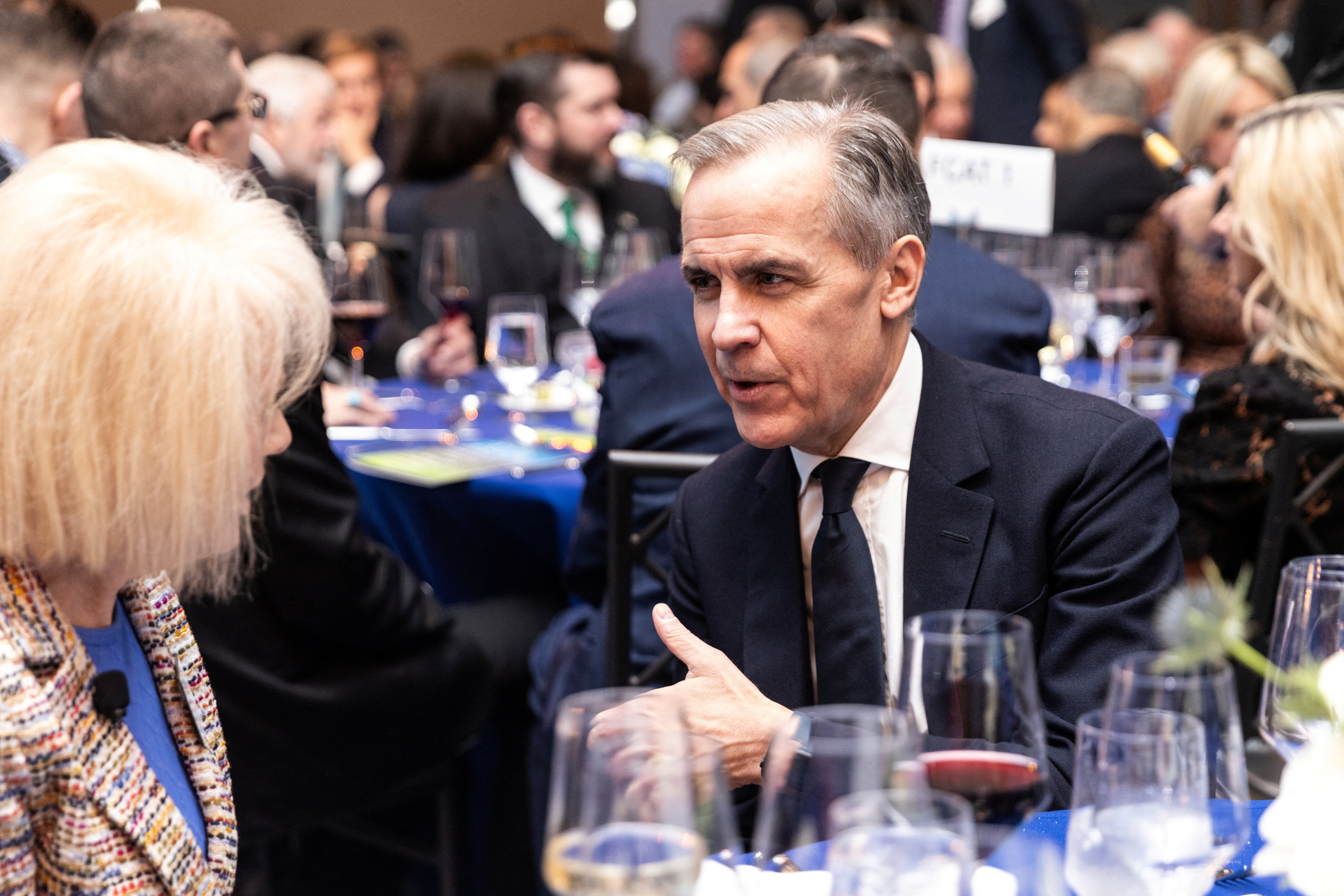 Mark Carney, the UN Special Envoy on Climate Action and Finance attends The Museum of American Finance Gala in New York