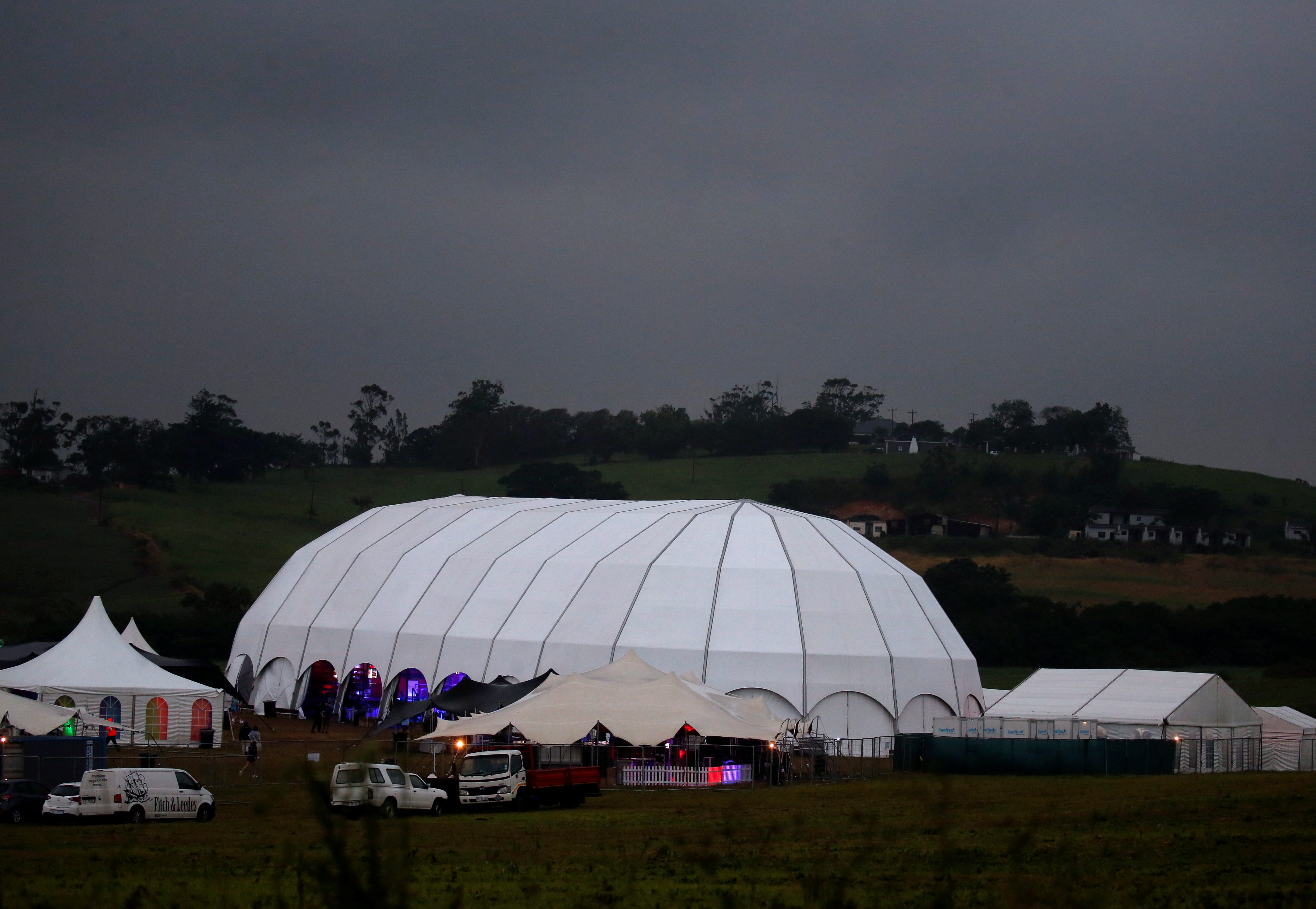 A marquee where school leavers attend Rage Festival in Ballito, South Africa