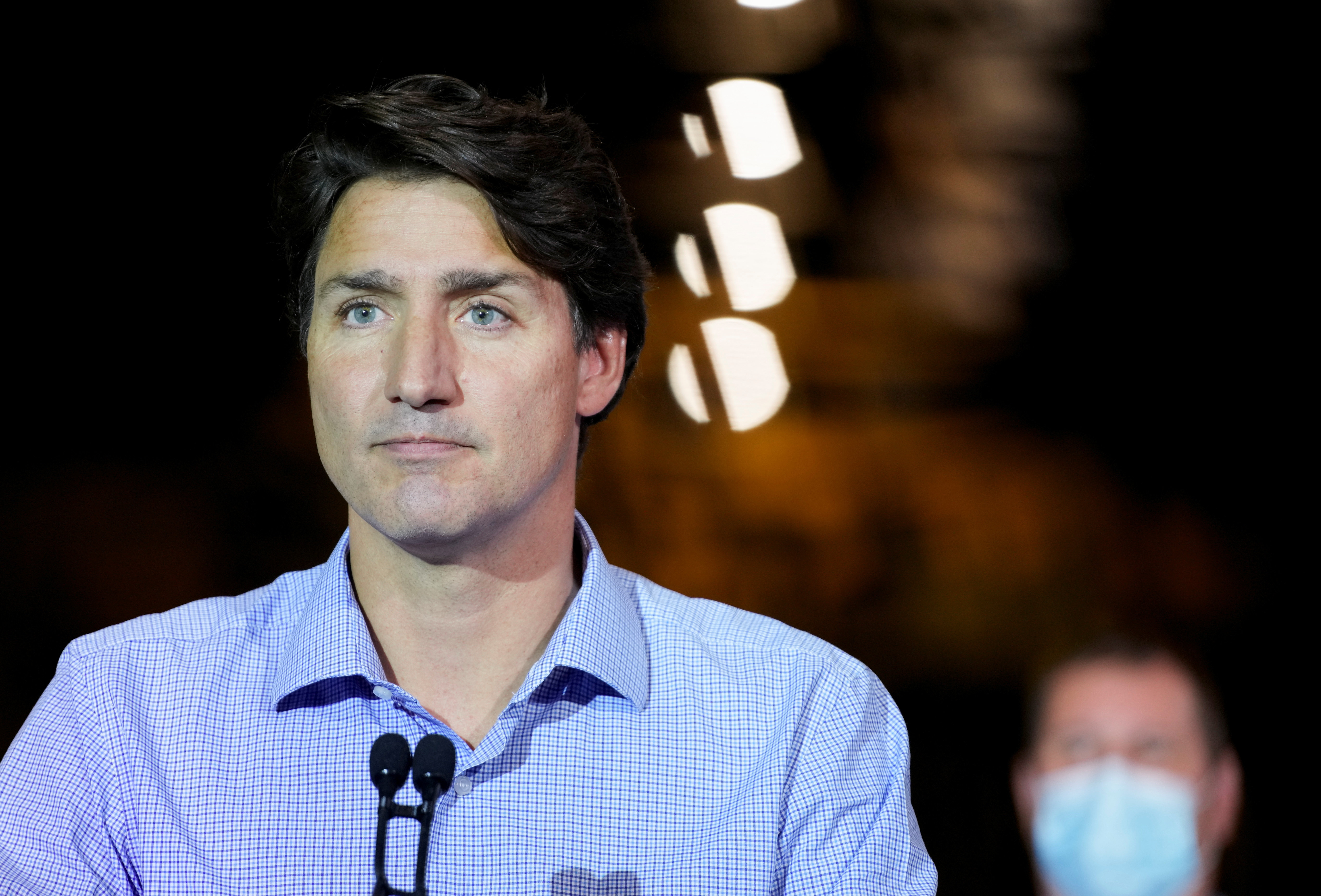 Canada's Liberal Prime Minister Justin Trudeau campaigns in Welland