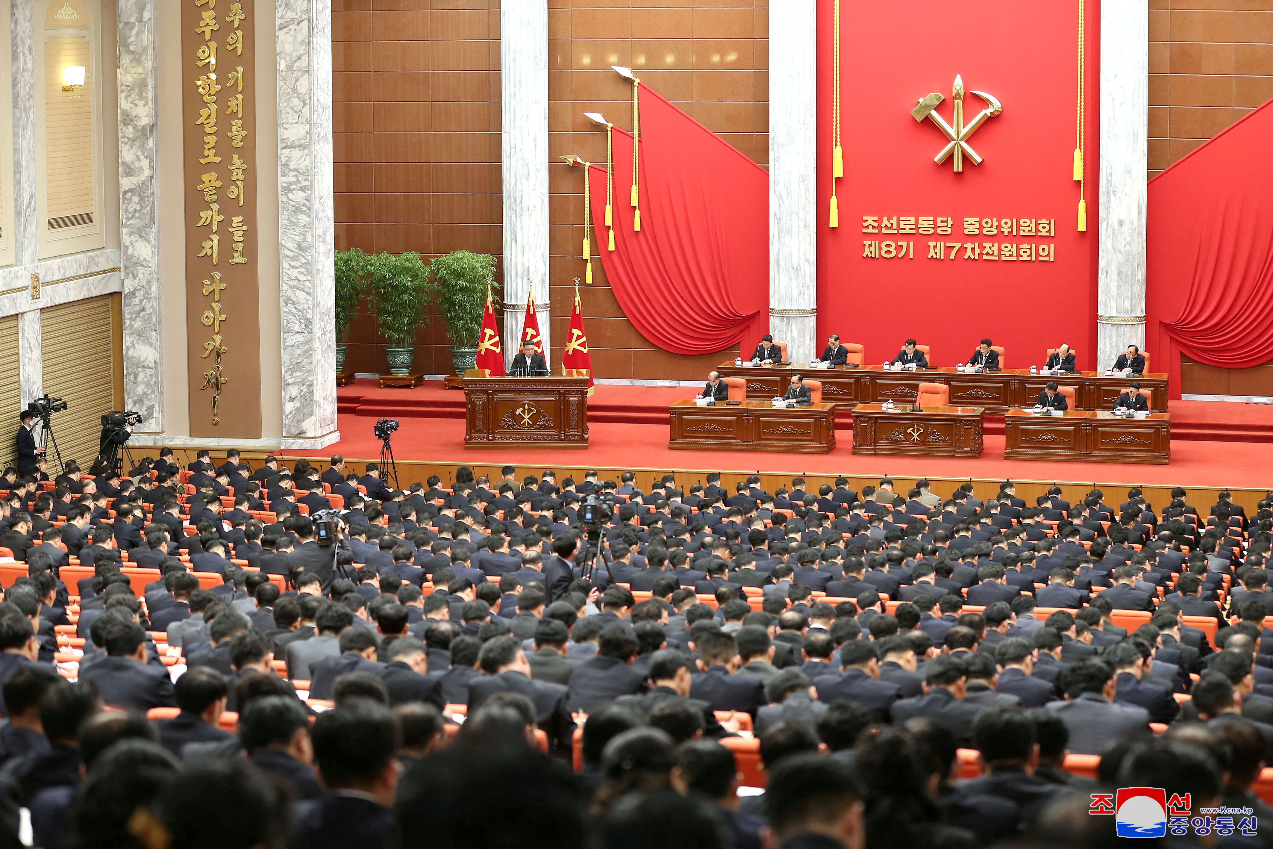 The 7th enlarged plenary meeting of the 8th Central Committee of the Workers' Party of Korea (WPK) in Pyongyang