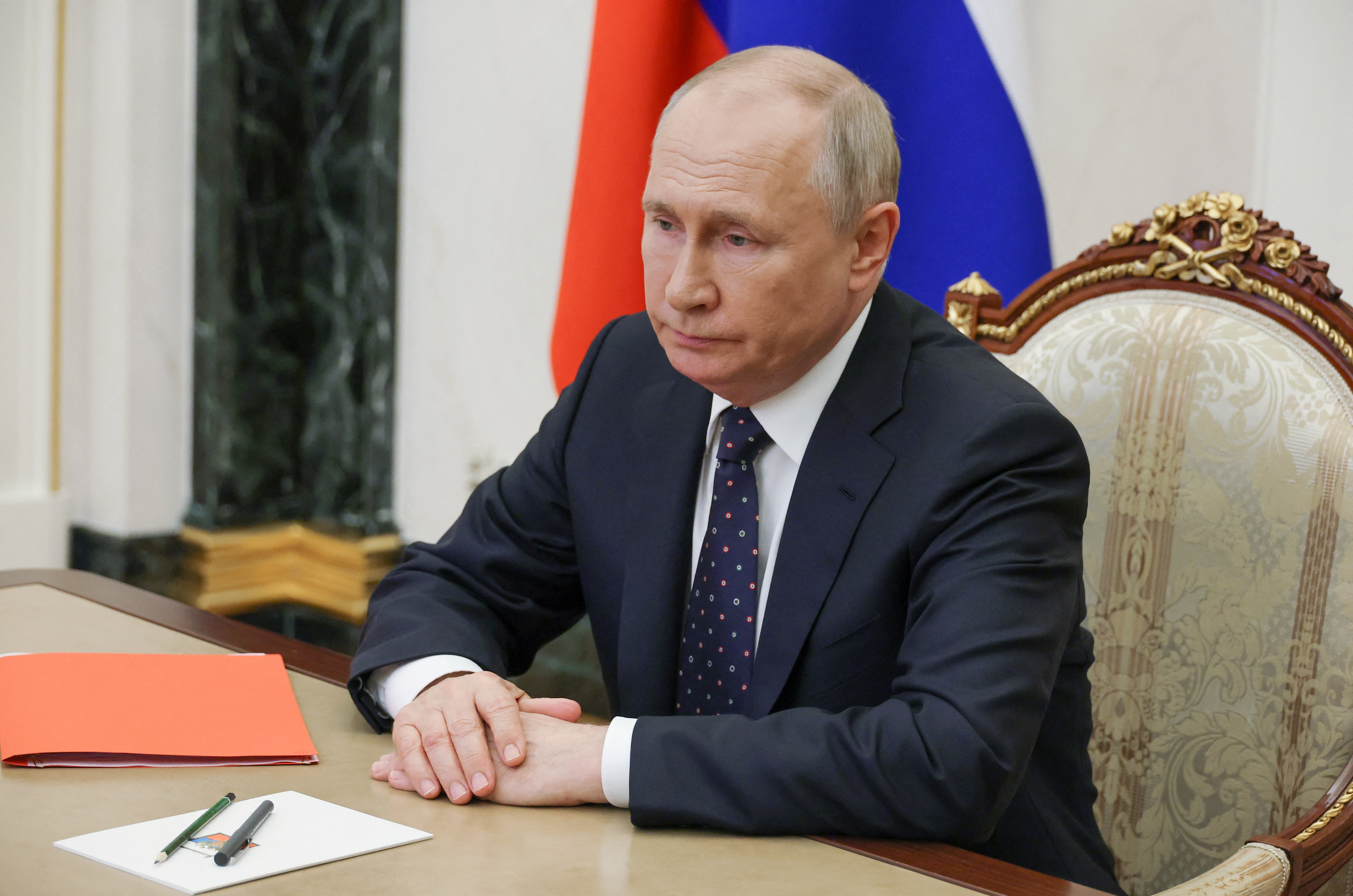 Russian President Putin chairs a Security Council meeting in Moscow
